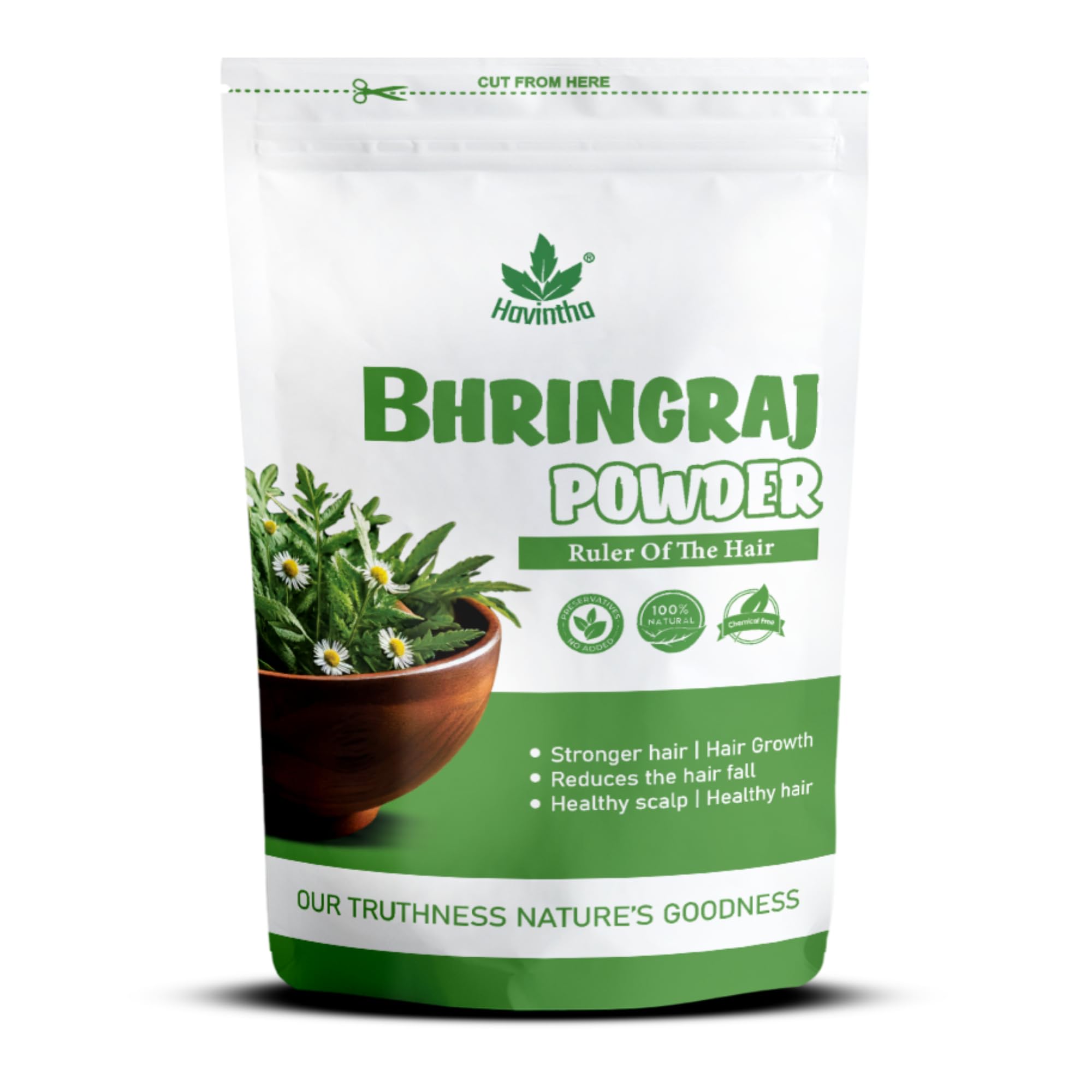 Havintha Pure Bhringraj Powder for Hair Care | Bhringaraj Eclipta Alba Powder  100grams