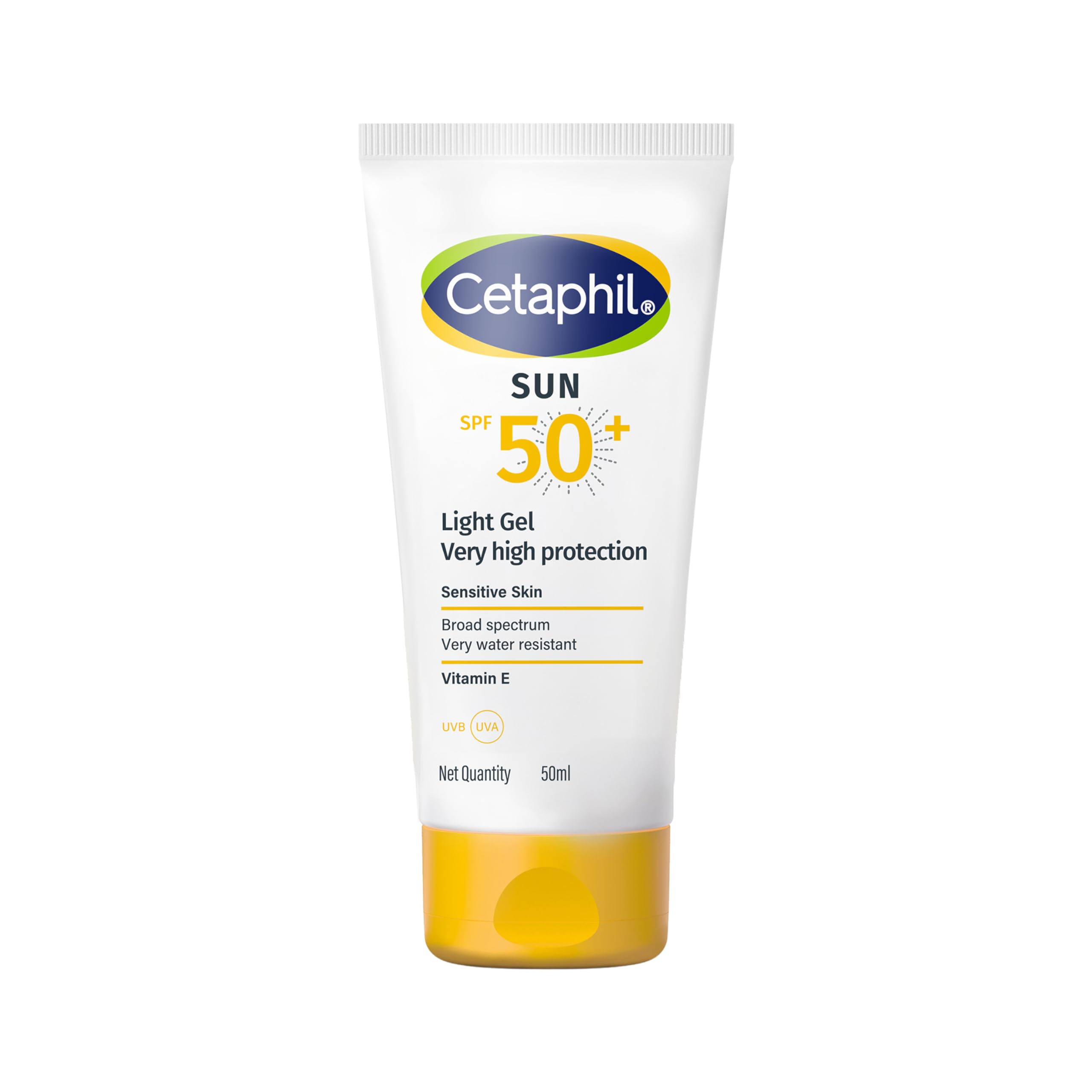 Cetaphil Sun Spf 50 Sunscreen Light Gel 50 Ml  Very High Protection Spf 50+ Broad Spectrum Uva/Uvb  Lightweight, NonSticky Ge