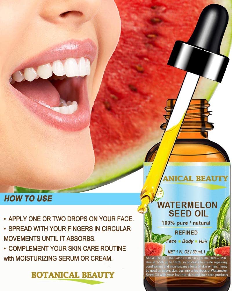 Botanical Beauty EGYPTIAN WATERMELON SEED OIL 100% Pure Natural Refined Undiluted Cold Pressed Carrier Oil 0.5 Fl. oz-15 ml for
