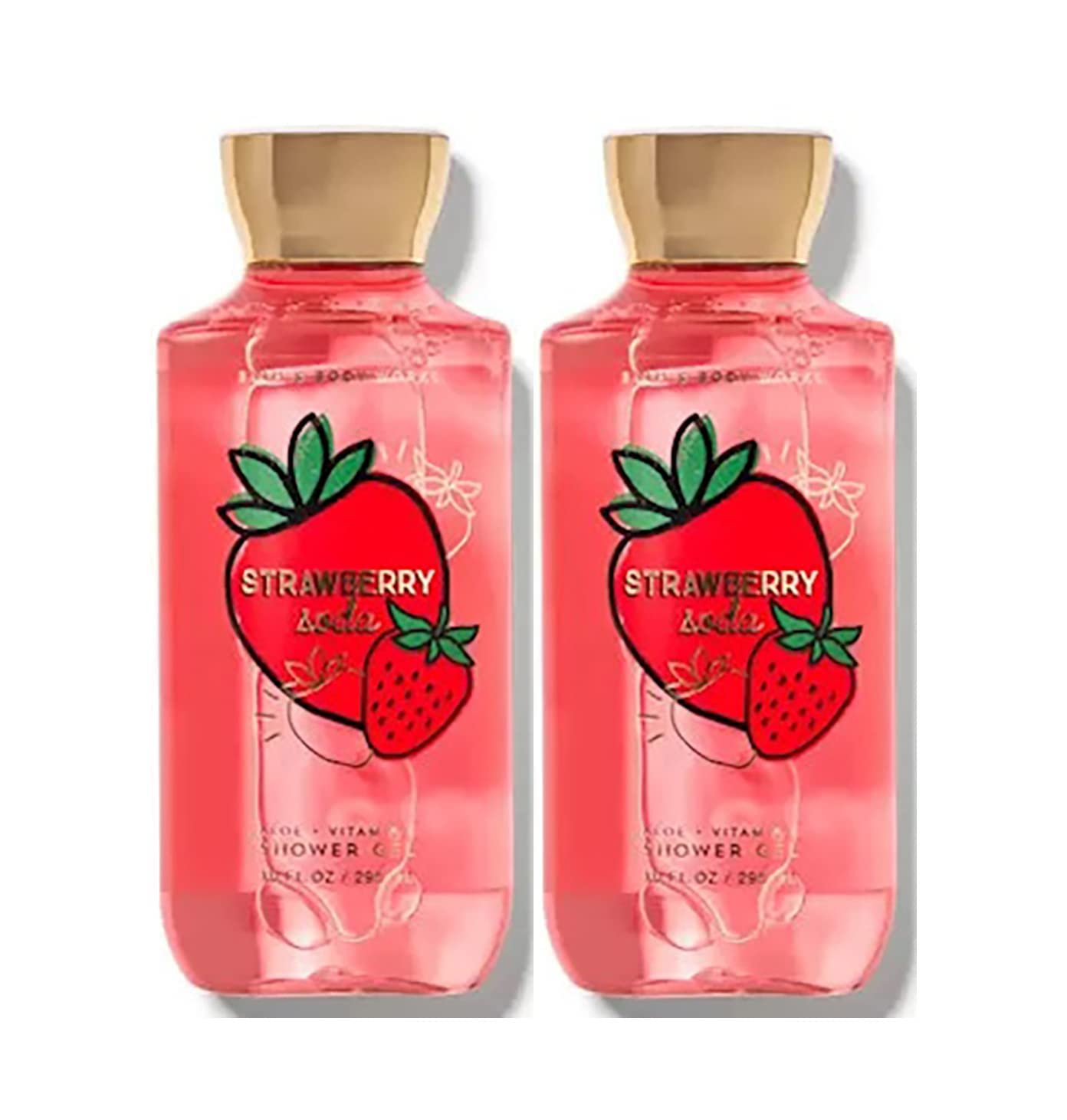 Bath & Body Works Strawberry Soda Shower Gel Gift Sets 10 Oz 2 Pack (Strawberry Soda), 1.25 Pounds