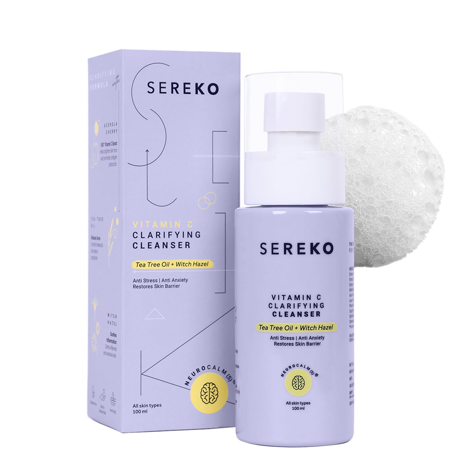 Sereko 50X Vitamin C Face Wash For Glowing & Brightening Skin For Men & Women | Remove Dirt, Excess Oil, Reduce Active Acne & Da