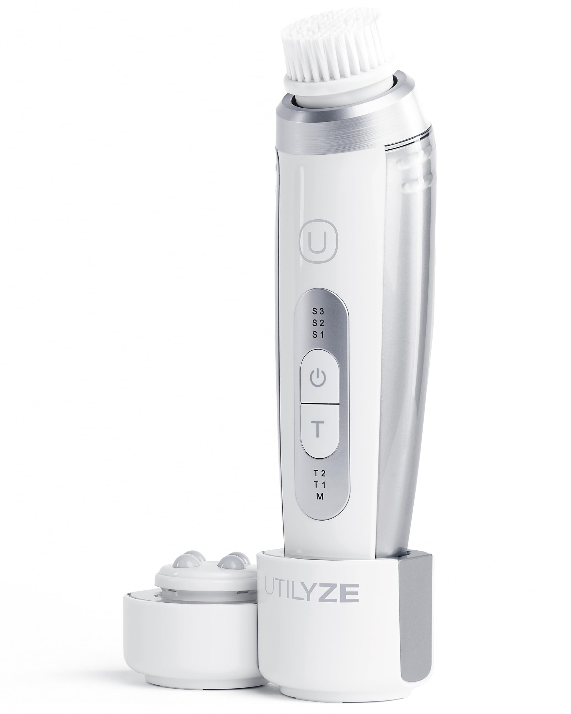 Utilyze Radiant Pro - Smart Sonic Facial Cleansing Brush & Face Massage Device, Rechargeable & Waterproof Electric Face Scrubber