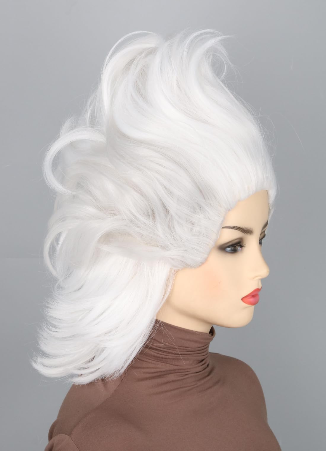 Topcosplay Women or Girl Sea Witch Wig Short White Ghost Wig Cosplay Halloween Costume Wigs