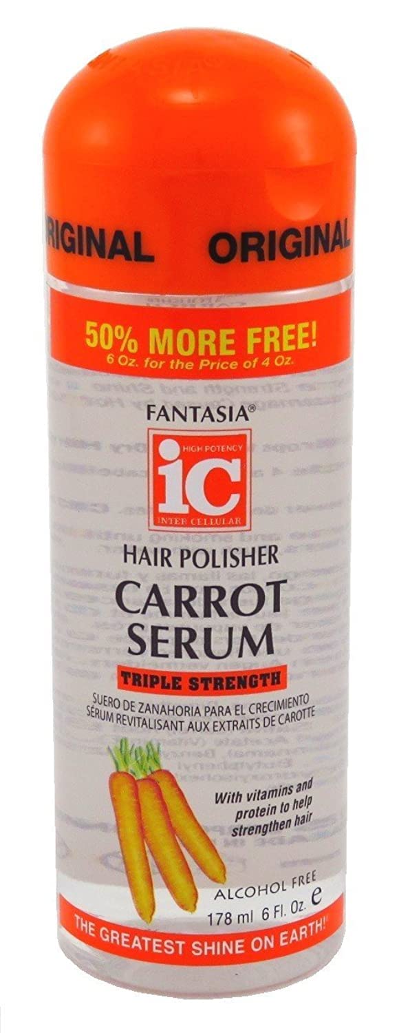 Fantasia Hair Polisher Carrot Serum Triple Strength 6 Ounce (178Ml)