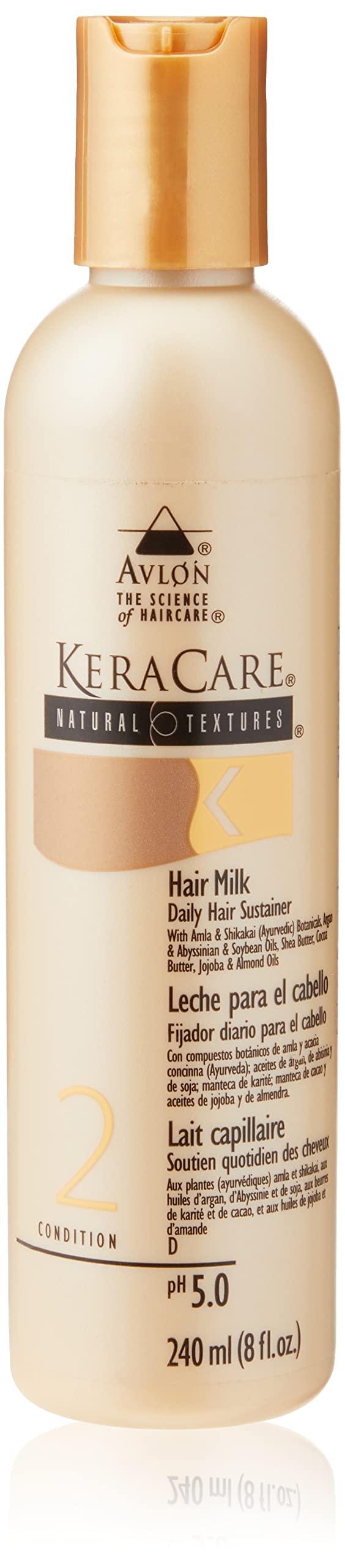 Keracare Natural Textures Hair Milk 8 Oz - With Shea Butter, Cocoa Butter, Jojoba, & Almond Oils - Amla & Shikakai Ayurvedic Bot