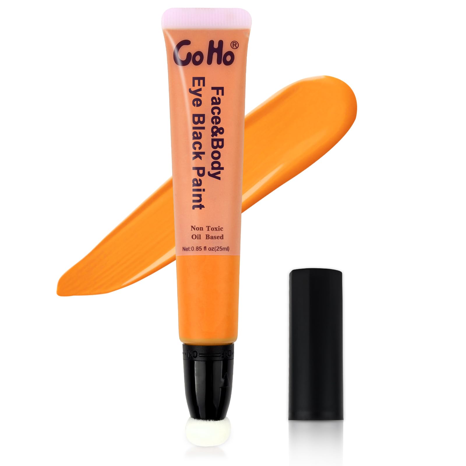 Go Ho Orange Face Paint,Waterproof Oil Based Eye Black Stick,Orange Face Body Paint for Starfire Festivals Halloween Cosplay SFX