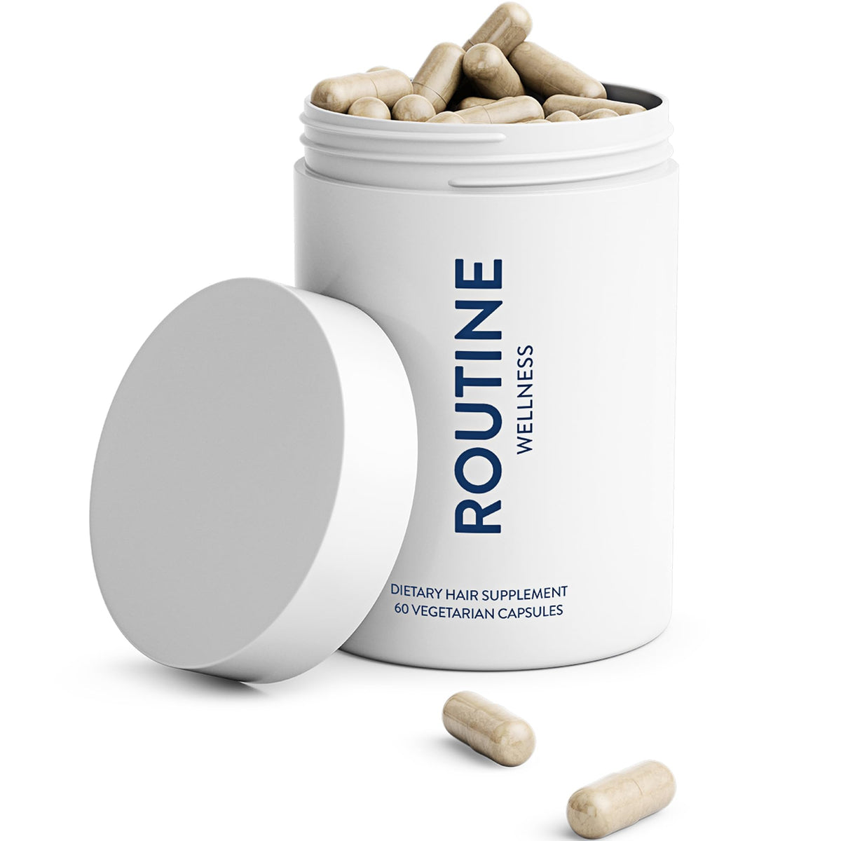 Routine Wellness Advanced Hair Growth Supplement - Vitamins to Grow Thicker, Fuller Hair with Volume, Vegetarian and Gluten Free