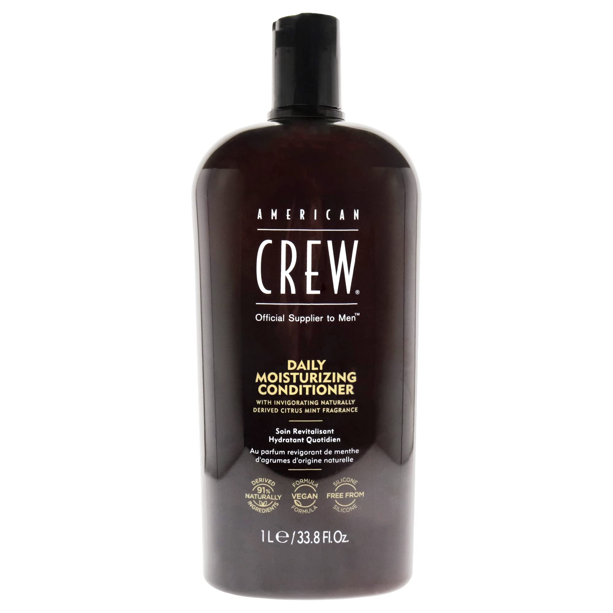 Men's Conditioner by American Crew, Daily Conditioner for Soft, Manageable Hair, Naturally Derived, Vegan Formula, Citrus Mint, 