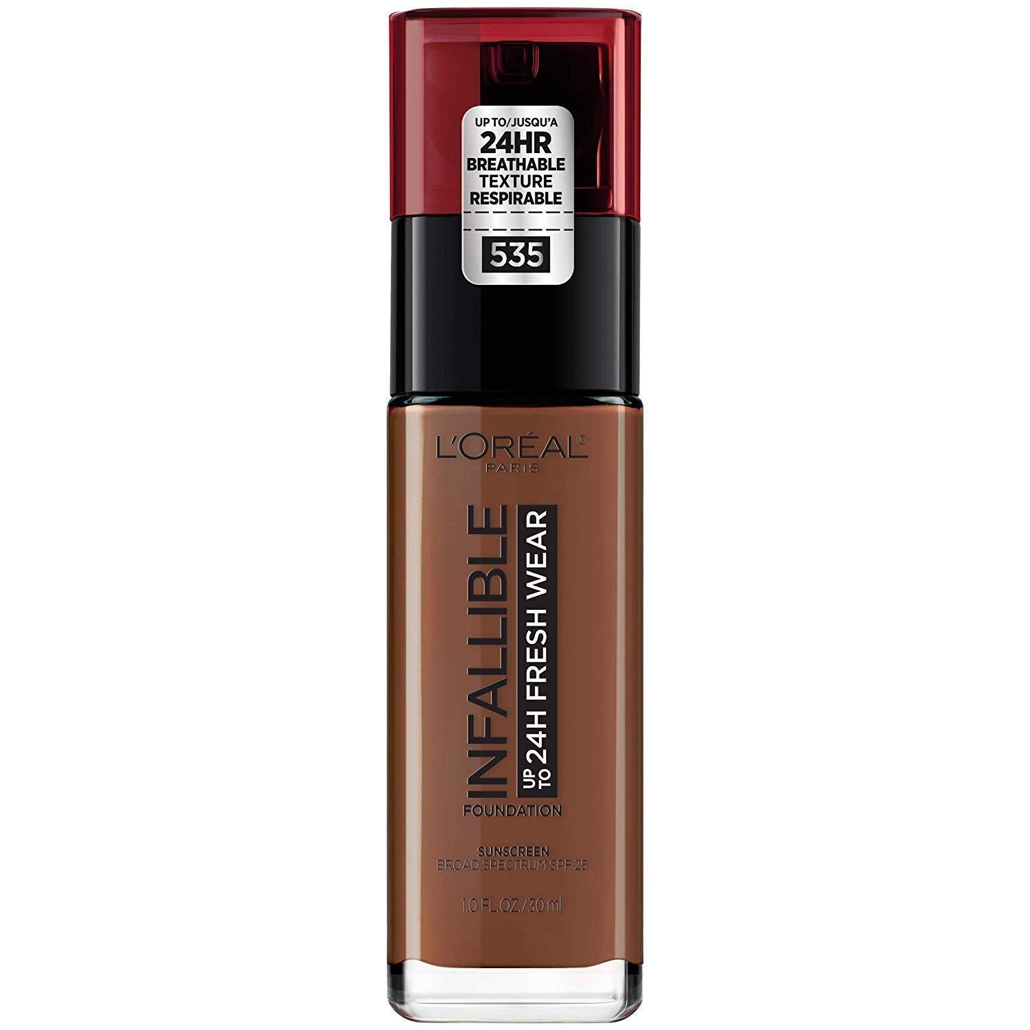 LOreal Paris Makeup Infallible Up to 24 Hour Fresh Wear Lightweight Foundation, Espresso, 1 Fl Oz.