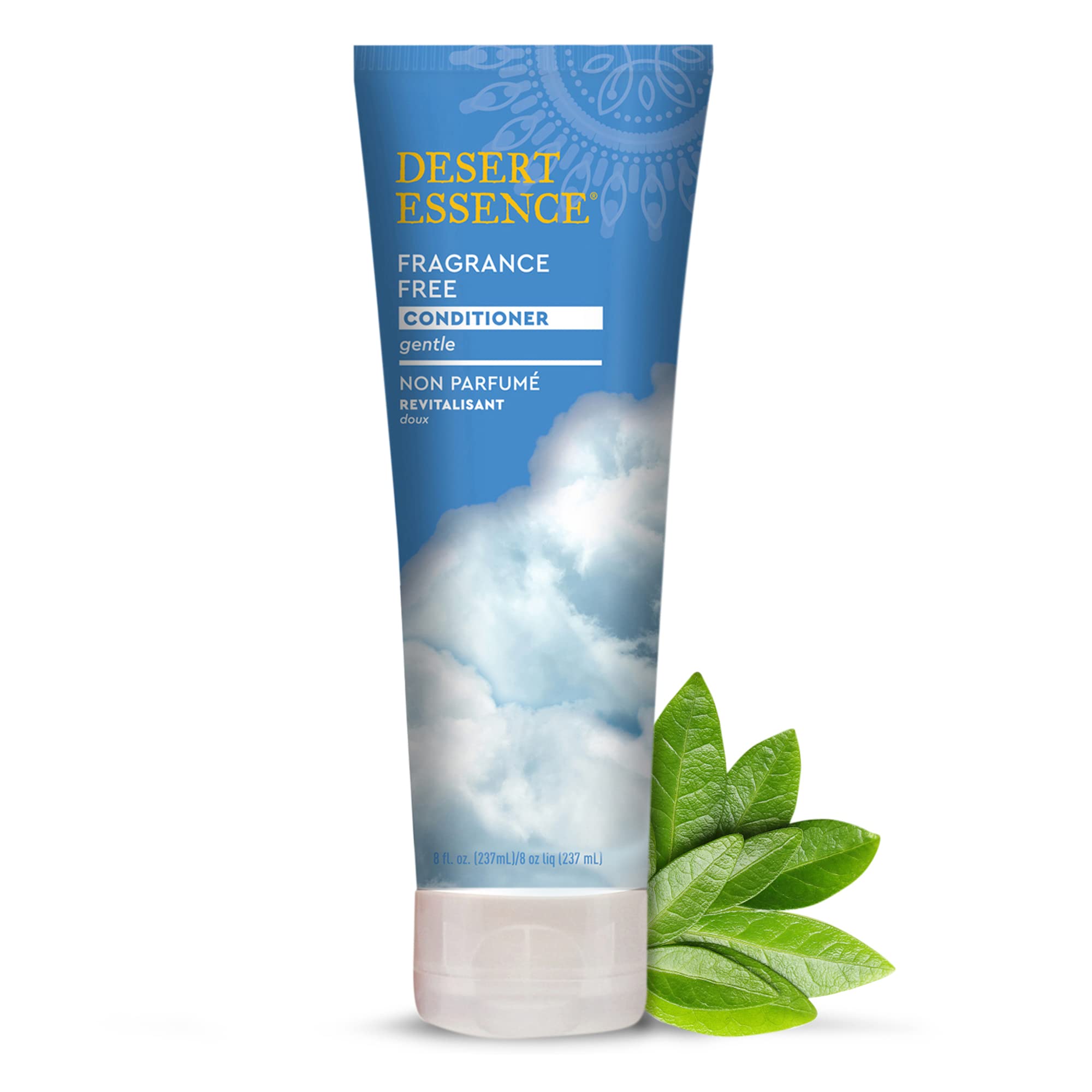 Desert Essence Fragrance Free Conditioner - Pure - 8 Fl Ounce - Pack of 2 - Gloss & Shine - Smoothes & Softens Hair - No Oil Res