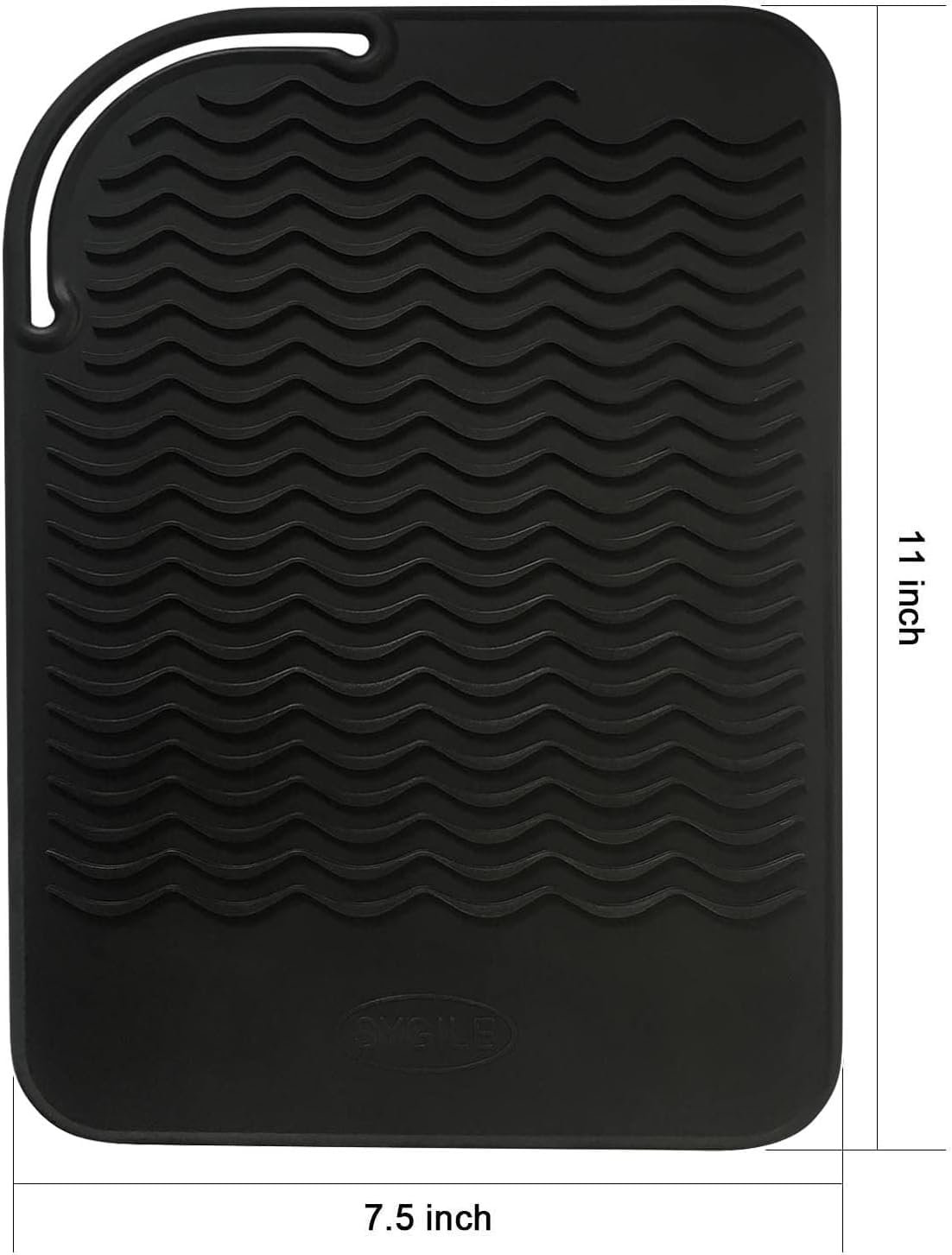Sygile Pack of 2 11 X 7.5 Large Silicone Heat Resistant Travel Mat for Hair Straighteners, Curling Irons, Flat Irons, Hair Dryer