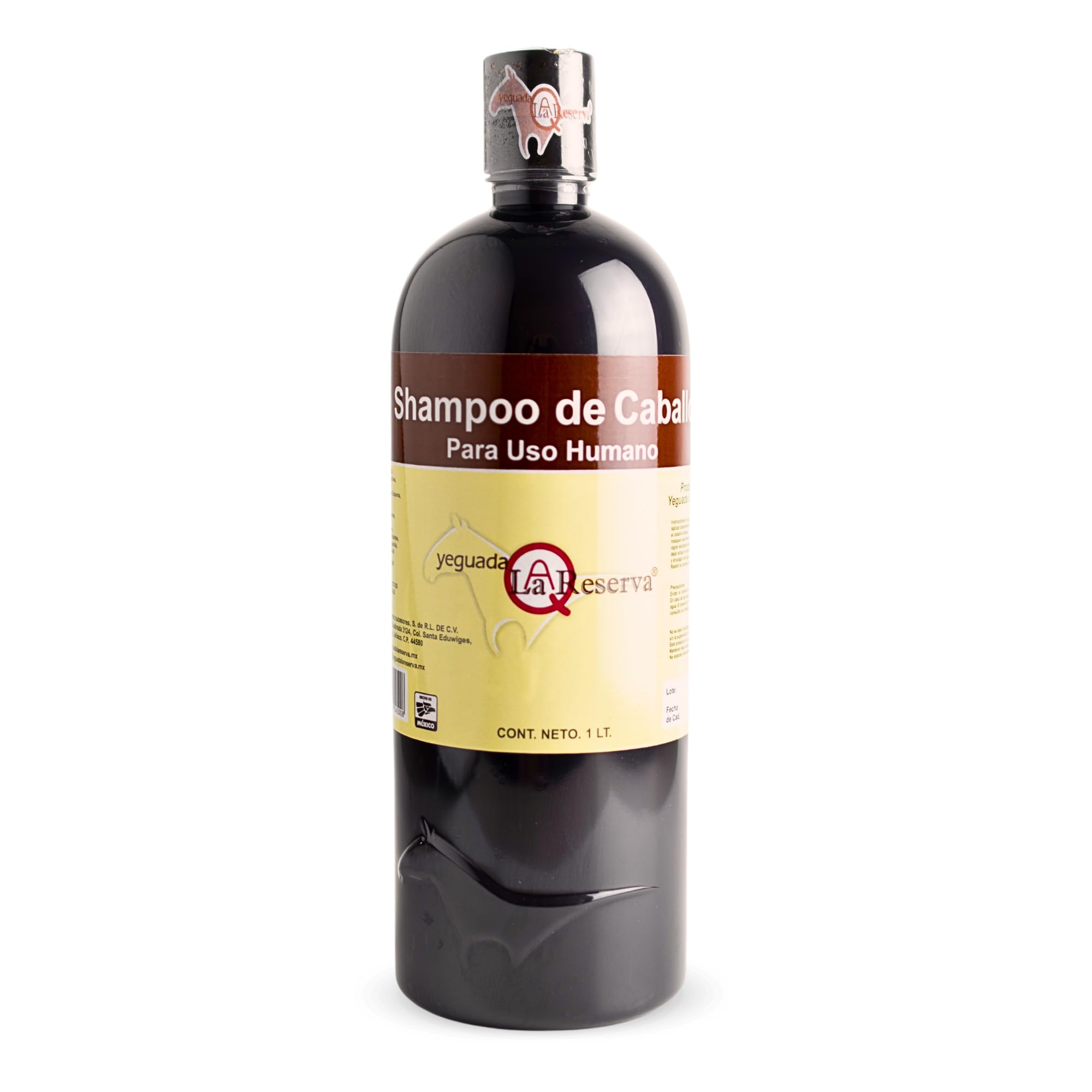 Yeguada La Reserva Shampoo for Dark Hair - 1L Bottle, Strong & Healthy Hair, Model CH011