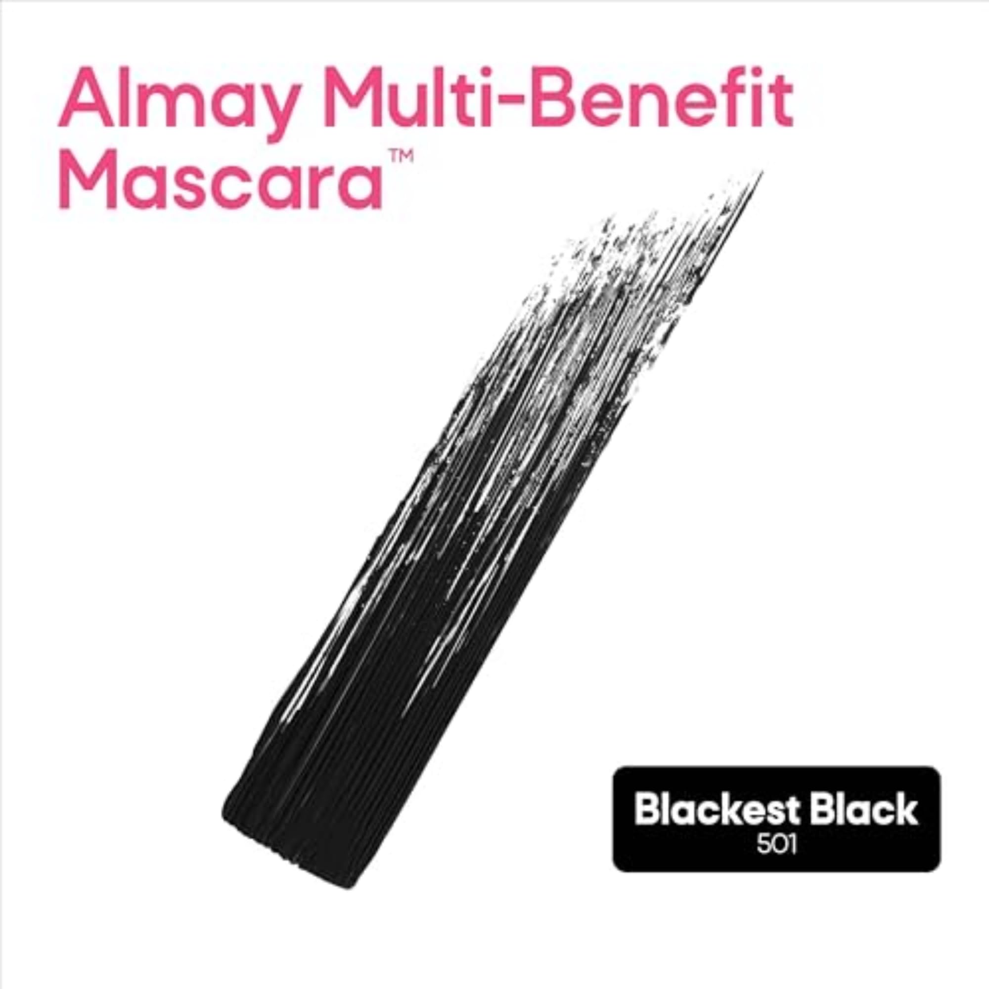 Almay Mascara, Volume, Length, Definition & Conditioning, Multi-Benefit Eye Makeup, Hypoallergenic And Fragrance-Free, 501 Black