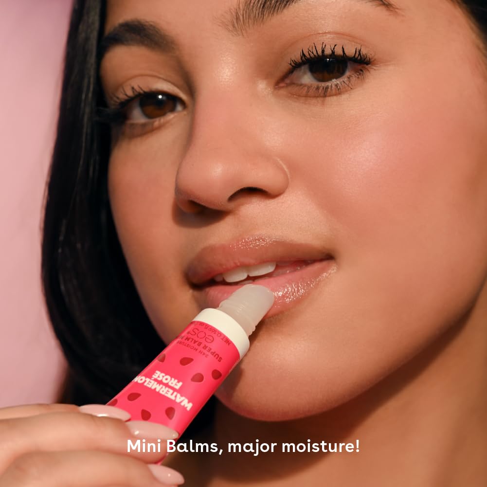 eos 24H Moisture Super Balm Minis - Melon Magic Lip Mask, 3-Pack, 0.17 Fl Oz Each, Limited Edition