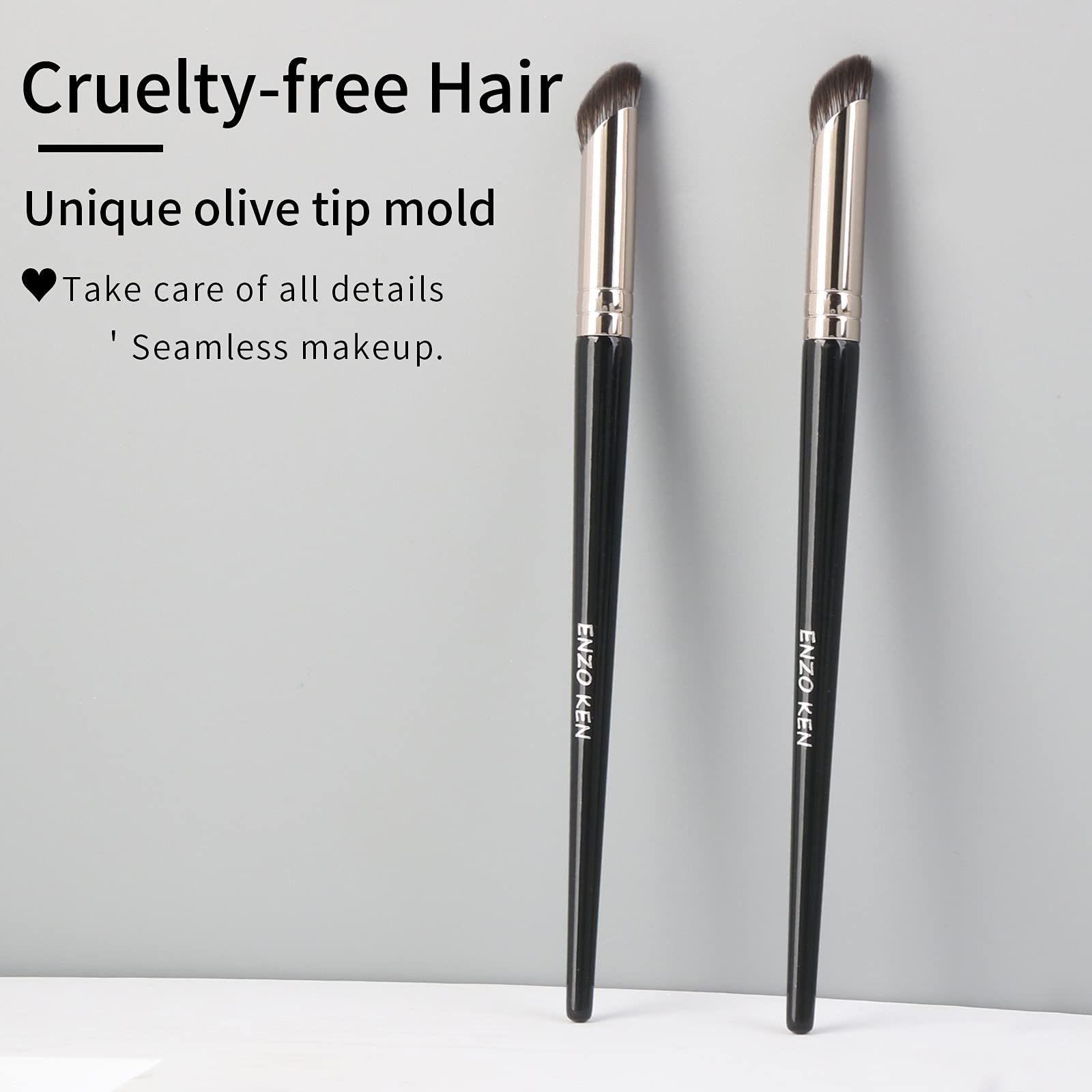 Enzo Ken Angled Concealer Brush Under Eye, Concealer Brush, Small Nose Contour Brush, Nose Brush Contour, Nose Brush, Angle Conc
