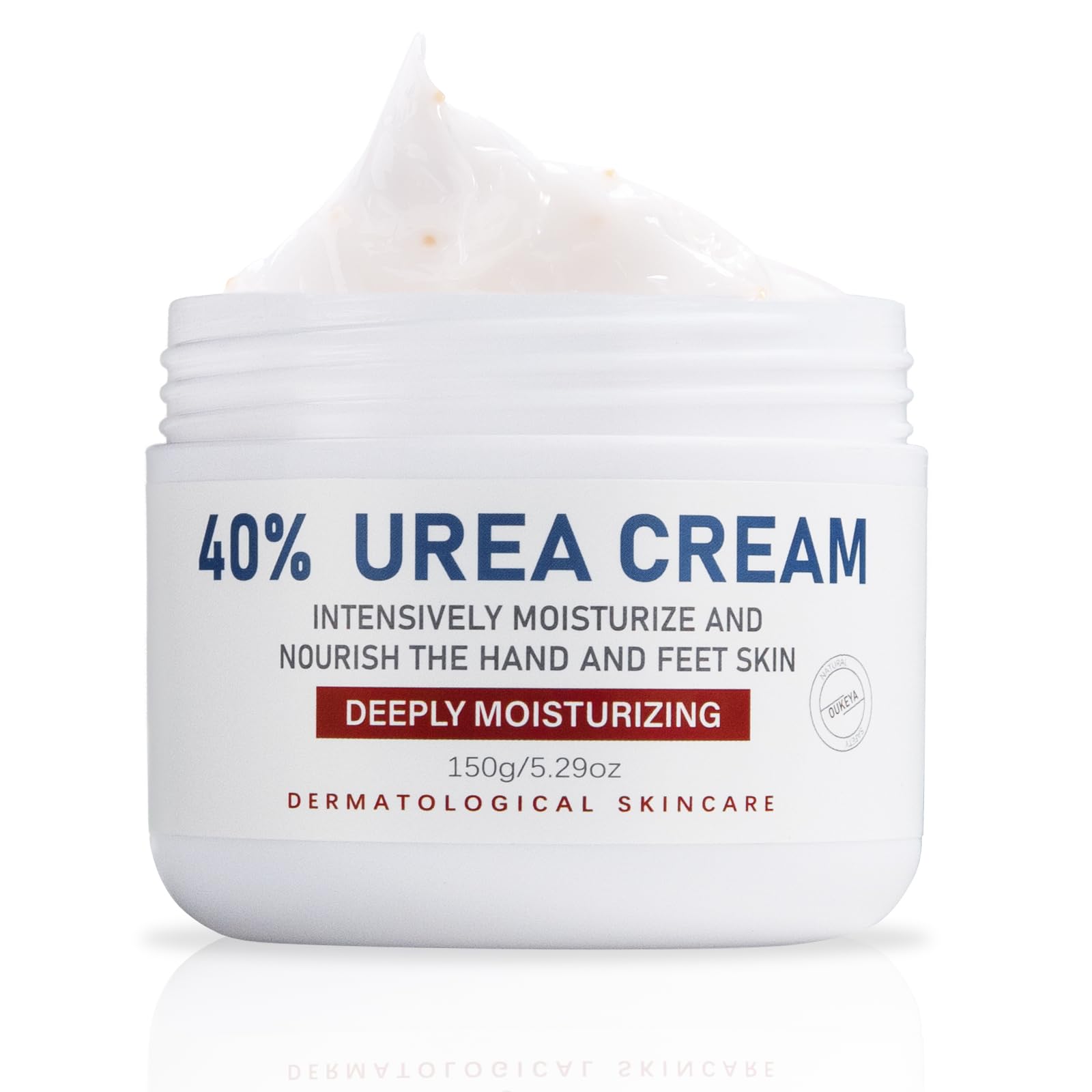 OUKEYA Urea Cream 40% - Maximum Strength Hand & Foot Lotion, 5.29 oz, White, for Dry Cracked Skin