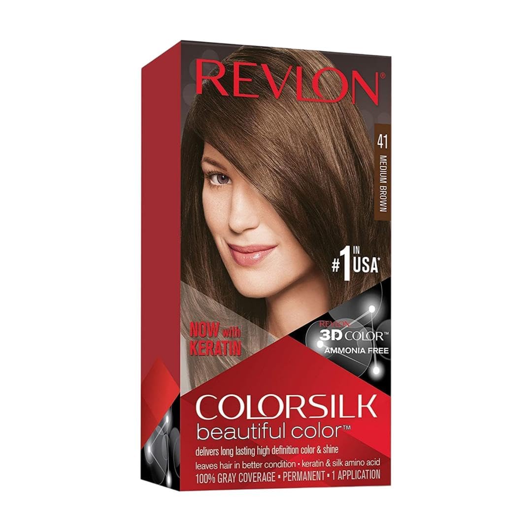 Rev|Lon Color|Silk Ammonia Free Hair Color (Number No  4N  Medium Brown)