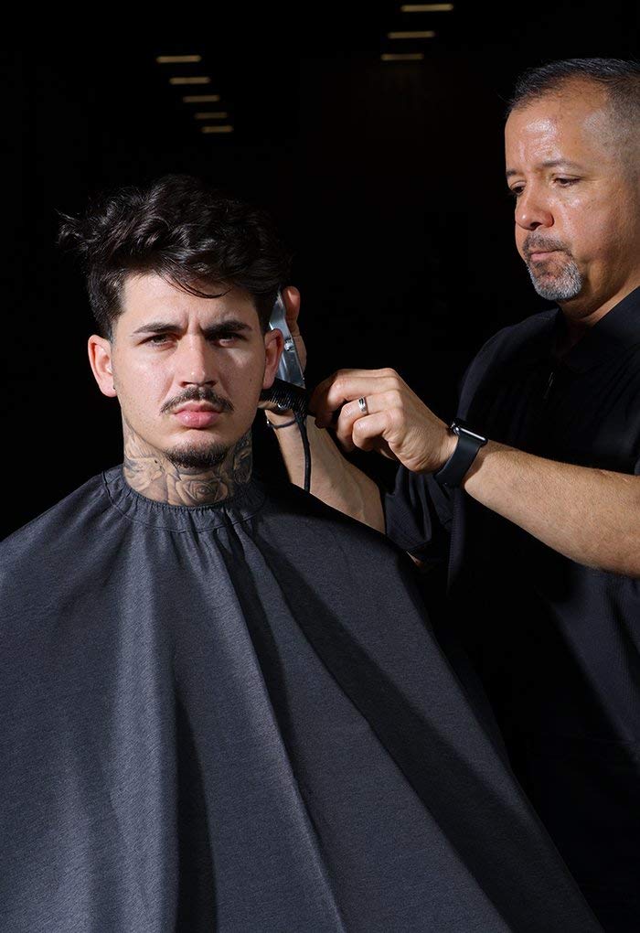 Barber Strong The Cape, Hair Repelling And Static-Reducing Material, Flexible Elastic Neckband For Comfort, Water Resistant Fabr