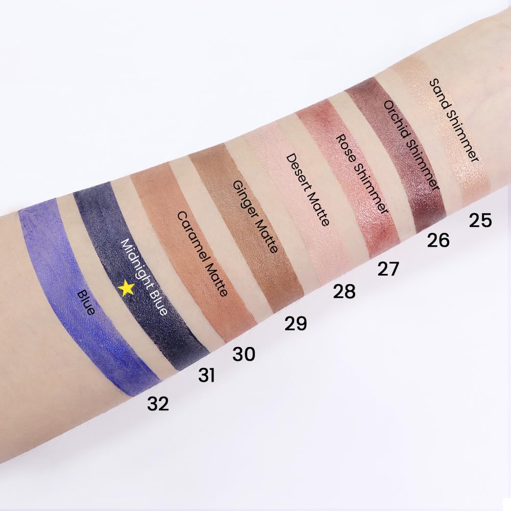 Kaely 2Pcs Cream Eyeshadow Sticks Set For Eyes Waterproof,Midnight Blue Shimmer Eye Shadow Stick Pencil Pen Bulk Sombras En Crem