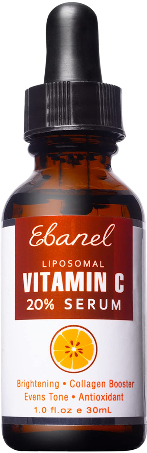 Ebanel Vitamin C Serum for Face with Ferulic Acid, Retinol, Vitamin B5 & E, Antioxidant Brightening Serum, Dark Spot Remover for