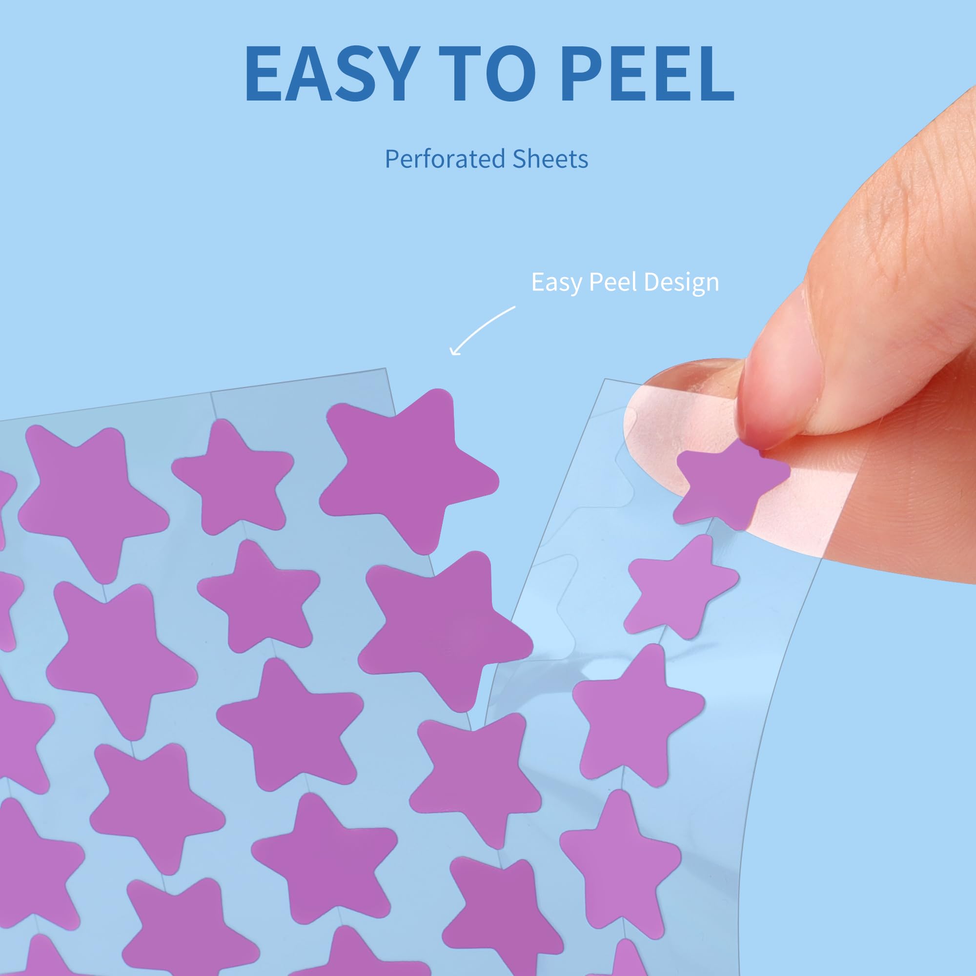 Daolyo Pimple Patches For Face, 3 Size 280 Counts Acne Patches, Cute Star Pimple Patches With Salicylic Acid, Tea Tree Oil & Cal