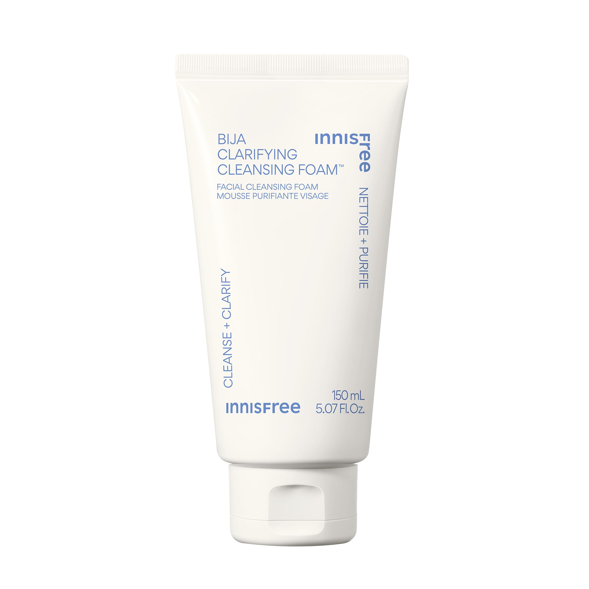 Innisfree Bija Clarifying Cleansing Foam With Salicylic Acid And Castor Seed Oil, Korean Face Wash, Sulfate Free (Packaging May