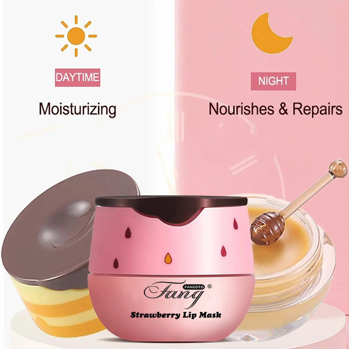 4 Pcs Bee Lip Balm Honey Pot,Lip Mask Propolis Moisturizing,Prevention Dry And Cracked Lip Scrubs Exfoliator Lip Wrinkle Skin Ca