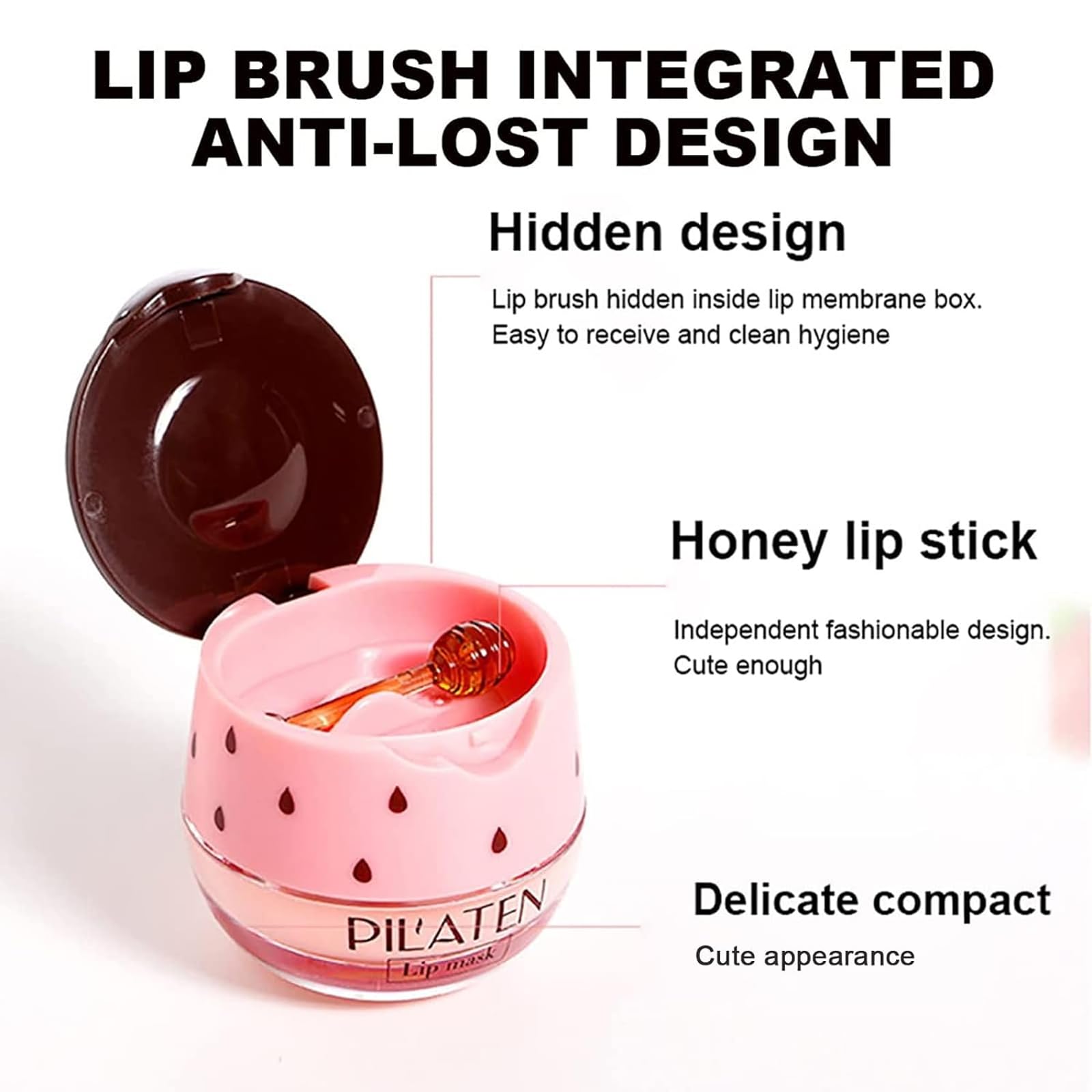 Minfei 4Pcs Bee Lip Balm Set - Overnight Moisturizing Lip Mask, Hydrating & Exfoliating, 1oz, Strawberry, Watermelon, Honey, Lime