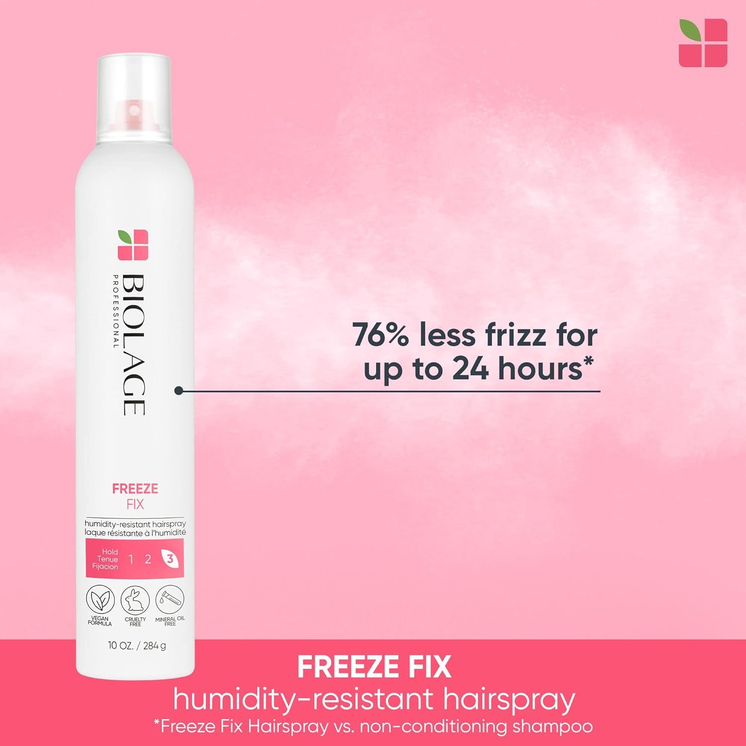 Biolage Styling Freeze Fix Hair Spray  Anti-Humidity Hairspray Lifts & Locks Hair All Day  Firm Hold  For All Hair Types  Parabe