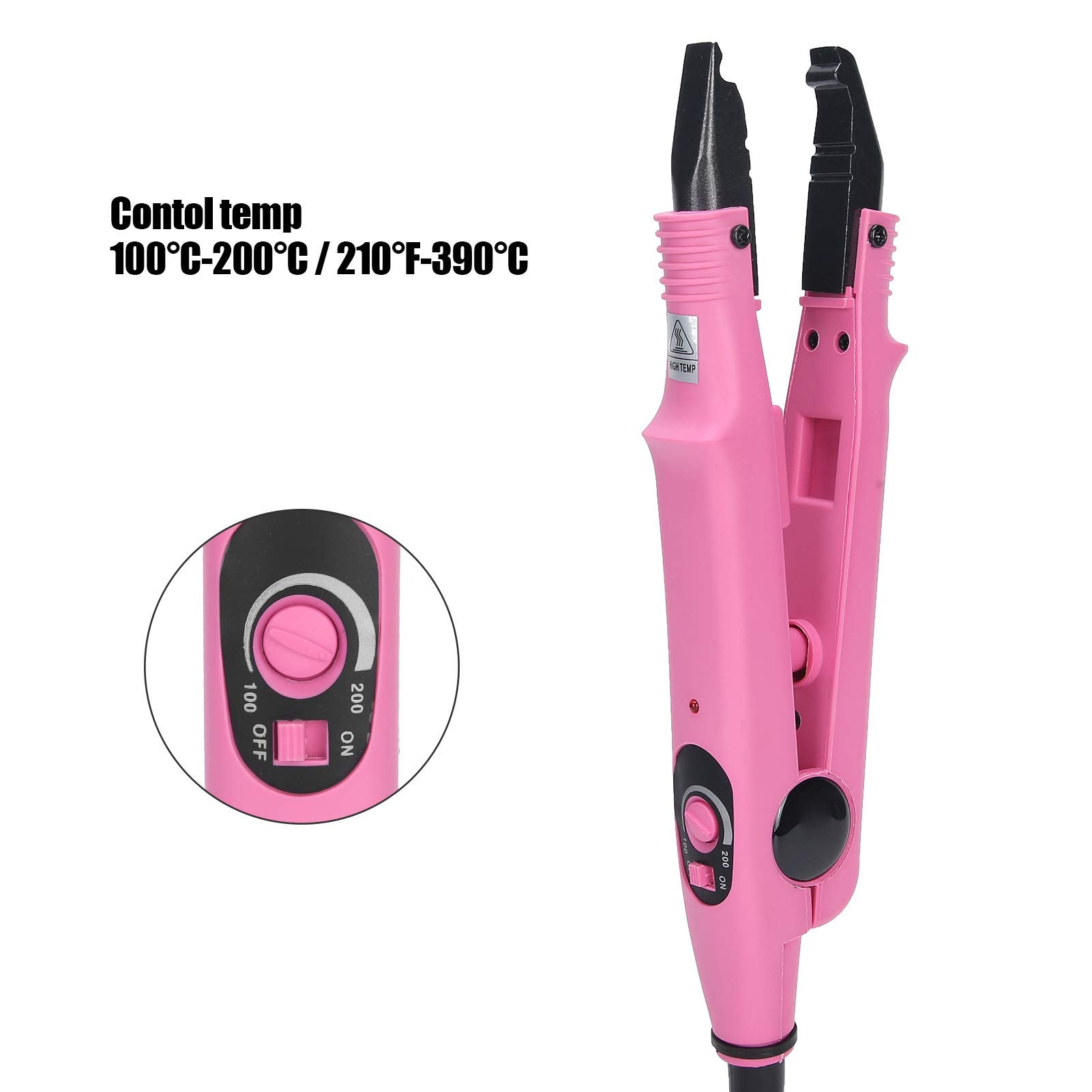 Professional Flat Shape Fusion Hair Extension Connector Machine Salon Fusion Iron Wand Melting Tool Wig Connector Tools Hair Sty