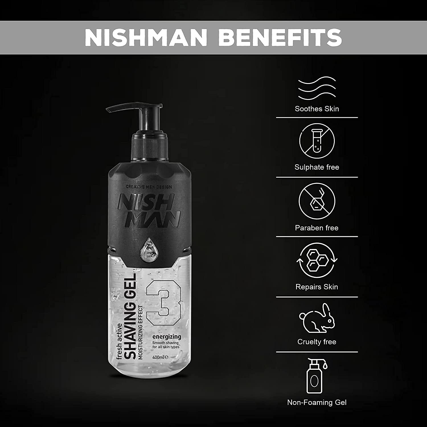 Nishman Shaving Gel Series (03 SHAVE GEL, 400ml)