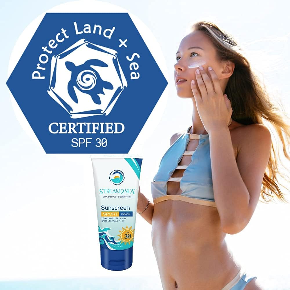 Stream 2 Sea Spf 30 Mineral Sunscreen Biodegradable And Reef Safe Sunscreen, 3 Fl Oz Non-Greasy And Moisturizing Mineral Sunscre
