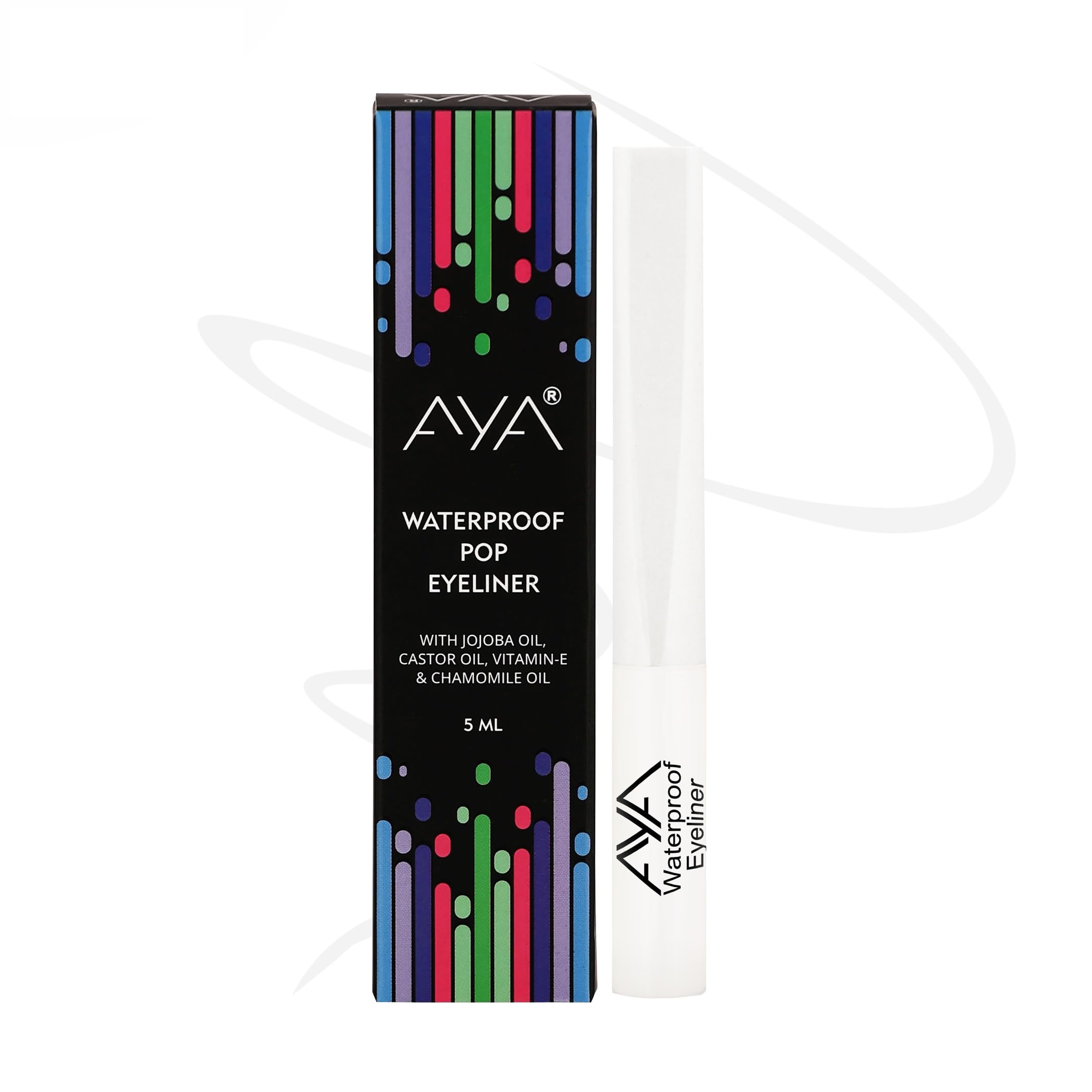Aya Waterproof Eyeliner 5 Ml, Sugar White, EyeCatching White Eyeliner, Easy Application, Matte Finish, Waterproof, Long Lasting