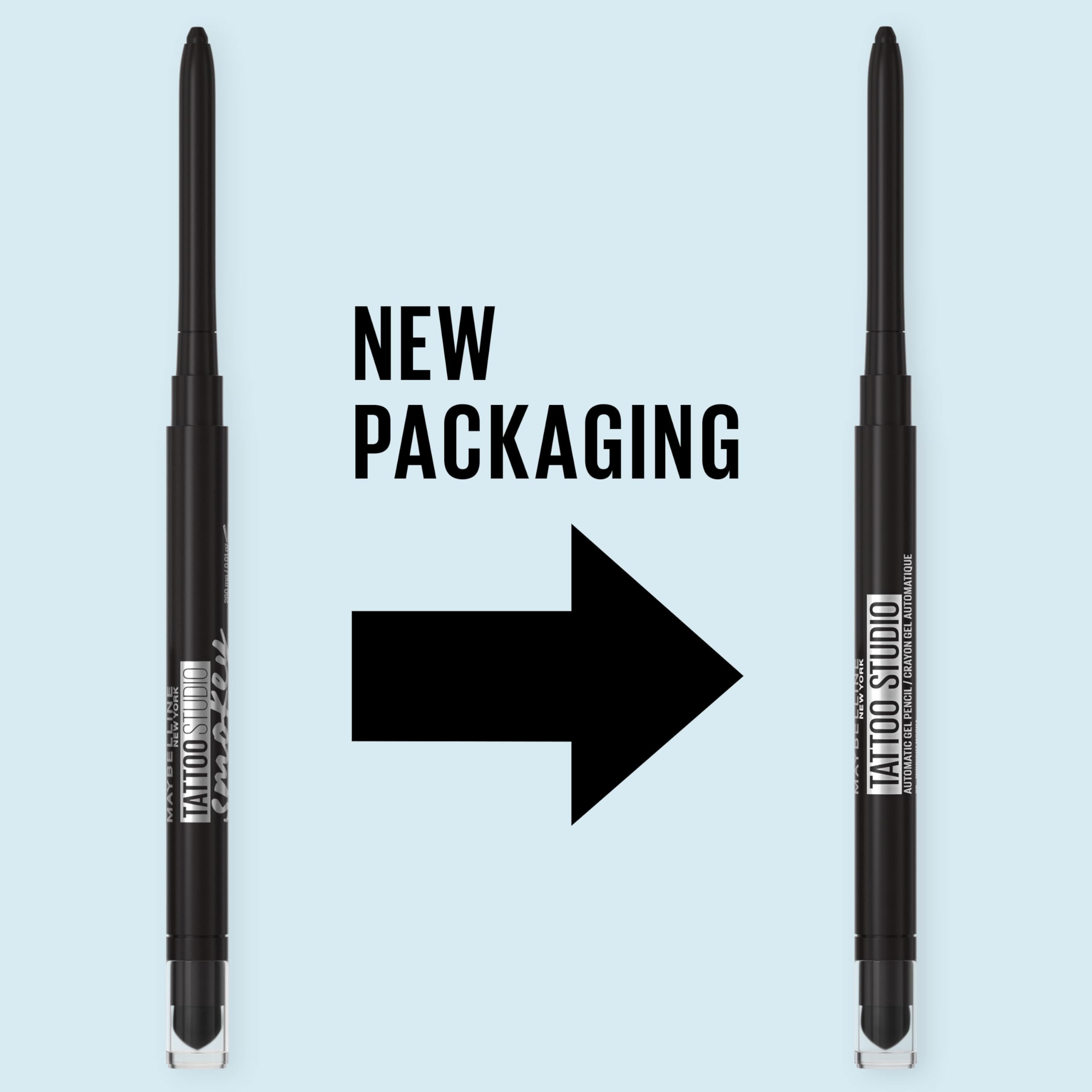 Maybelline Tattoo Studio Automatic Gel Pencil Waterproof Eyeliner, Blendable, Smudge Resistant, Matte Eyeliner For Up To 36Hr We