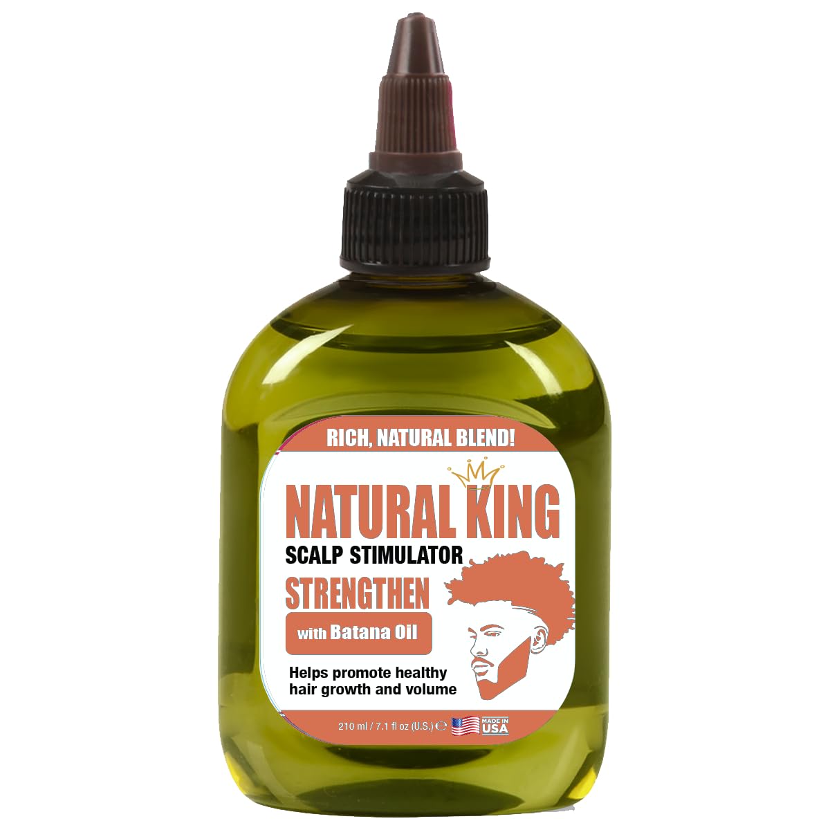 SFC Natural King Strengthen with Batana Oil Scalp Stimulator 7.1 Ounces  Scalp Treatment for Hair Growth & Thickness, Leave in 