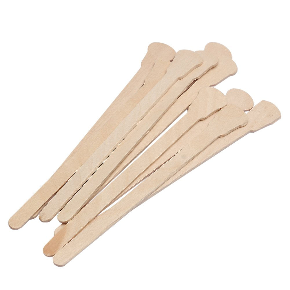 100PCS Wood Wax Applicator Sticks Spatulas for Eyebrow Nose Hair Removal Ice Cream and Mask Sticks Applicator