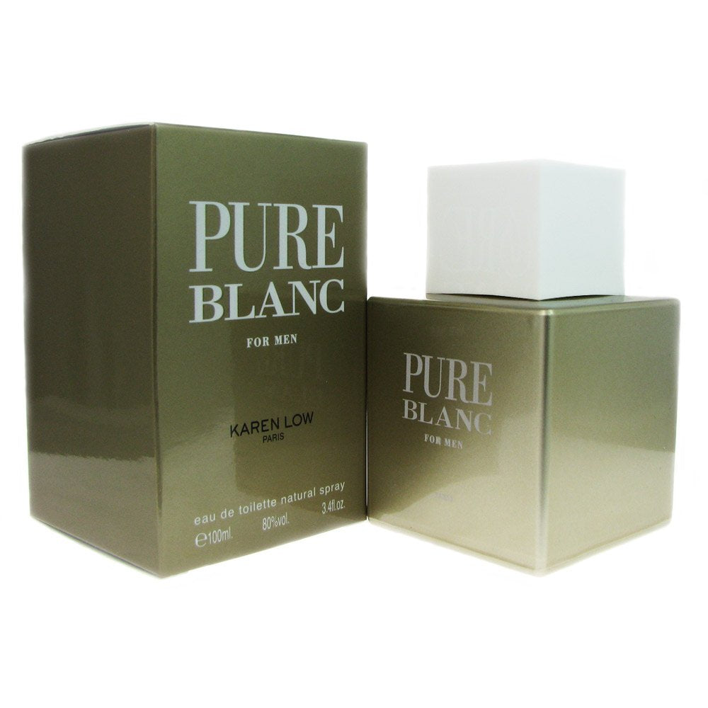 Karen Low Pure Blanc Eau De Toilette Spray For Men, 3.4 Ounce