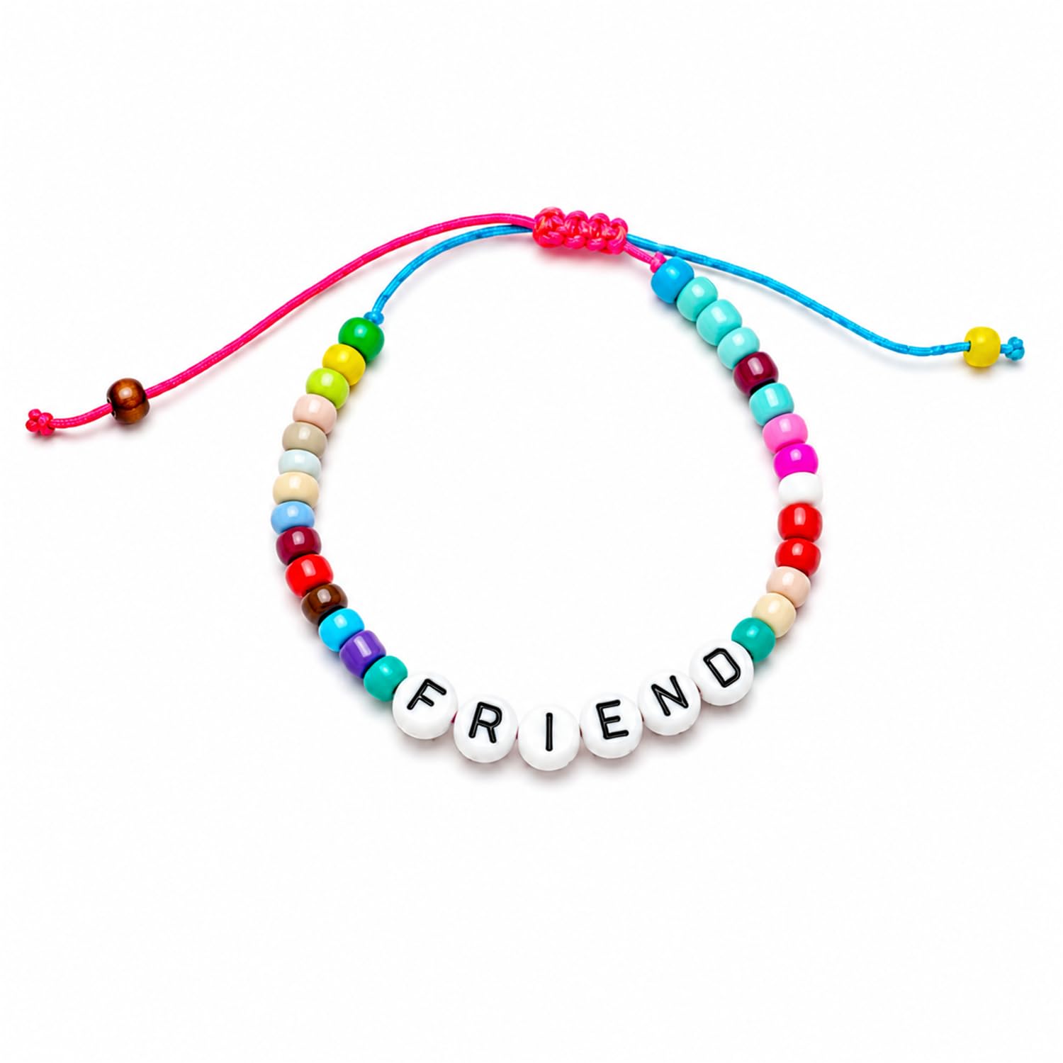 Aurie Colorful Plastic Beads Friendship Day Bracelets For Kids, Boys & Girls | Adjustable Friendship Bracelet | Band For School,