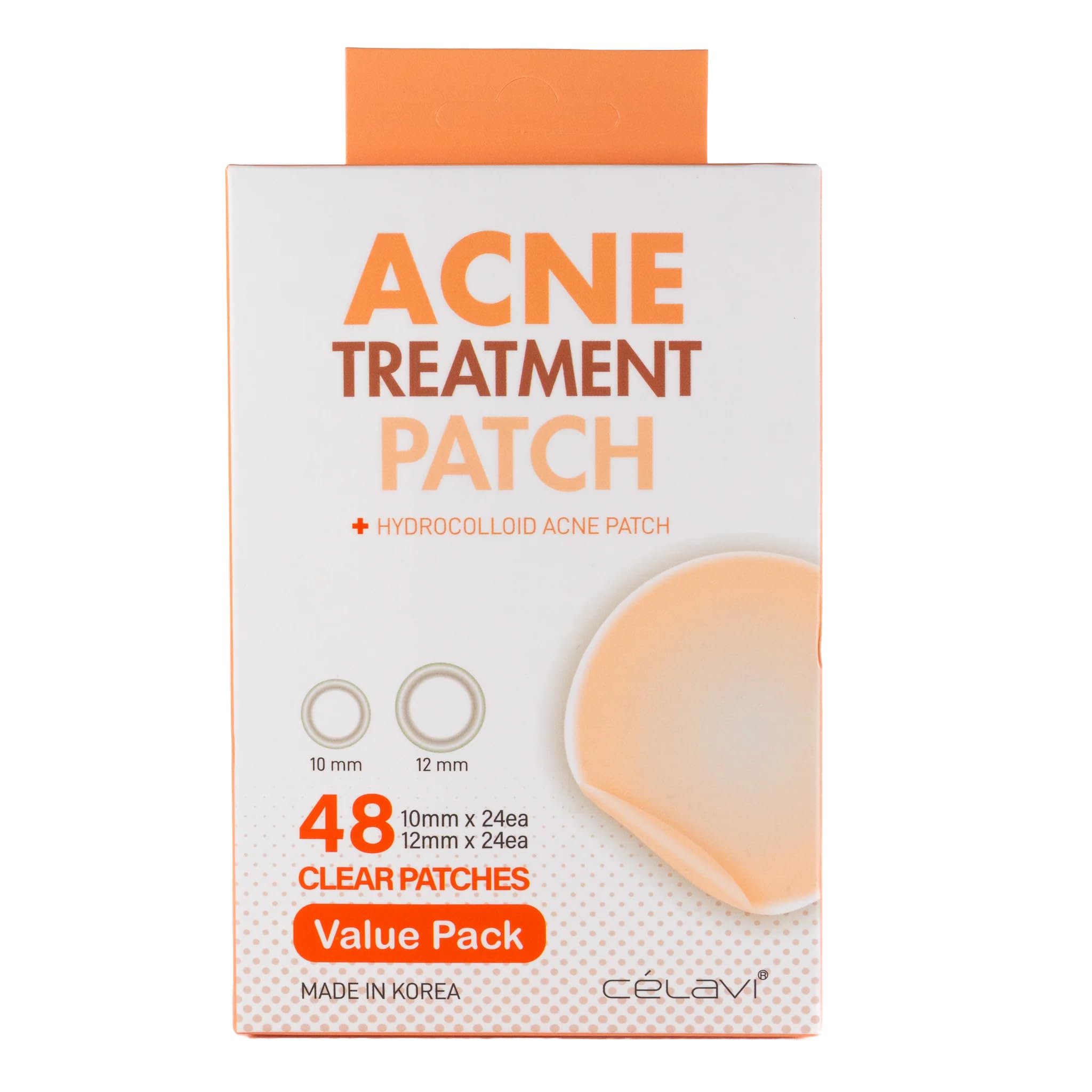 Celavi Korean Pimple Patches, Hydrocolloid Acne Patches, 48 Count