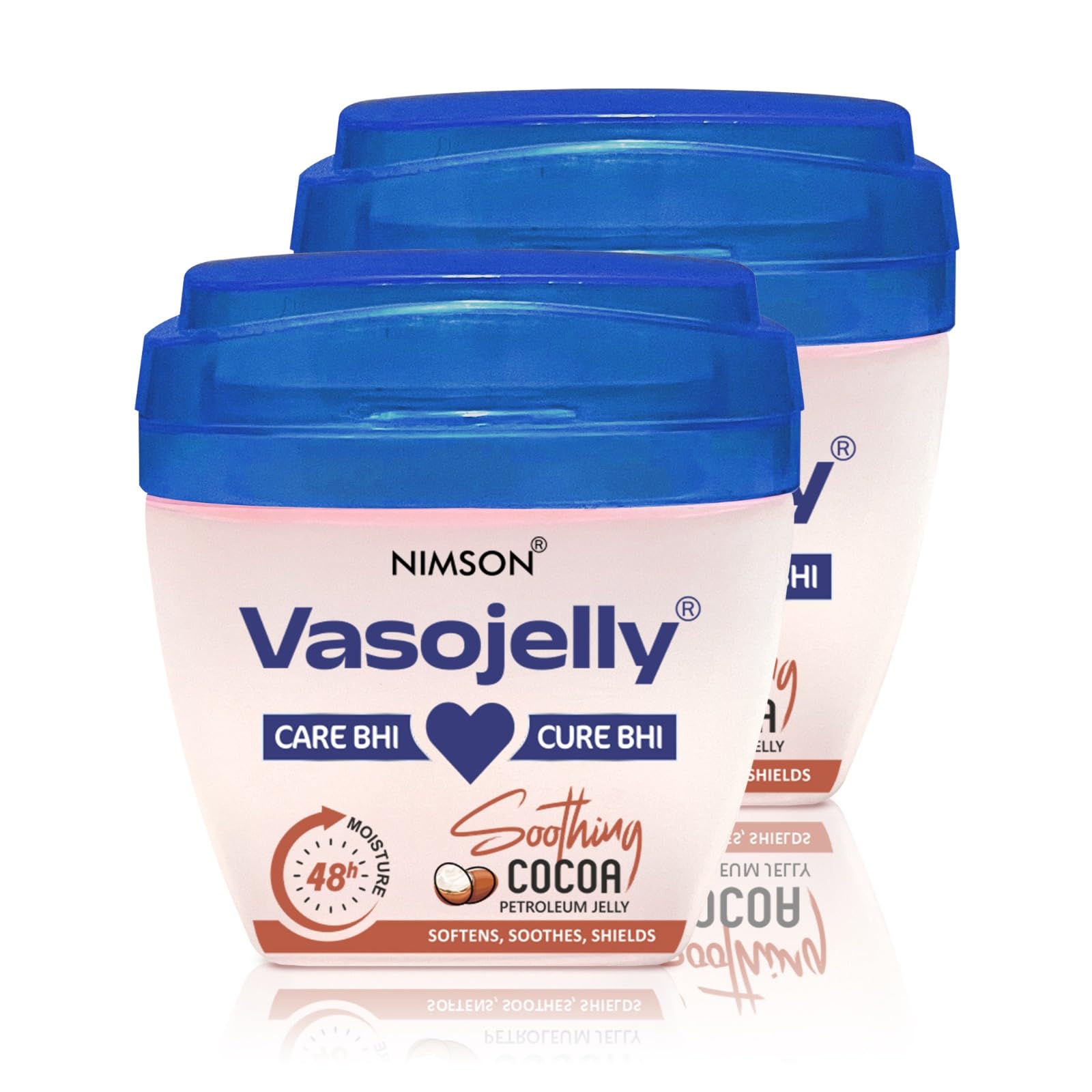 Nimson Vasojelly Soothing Cocoa Petroleum Jelly, 48-Hour Moisturization, For Soft, Soothing, And Shielding Of Skin - 50Ml (Pack 
