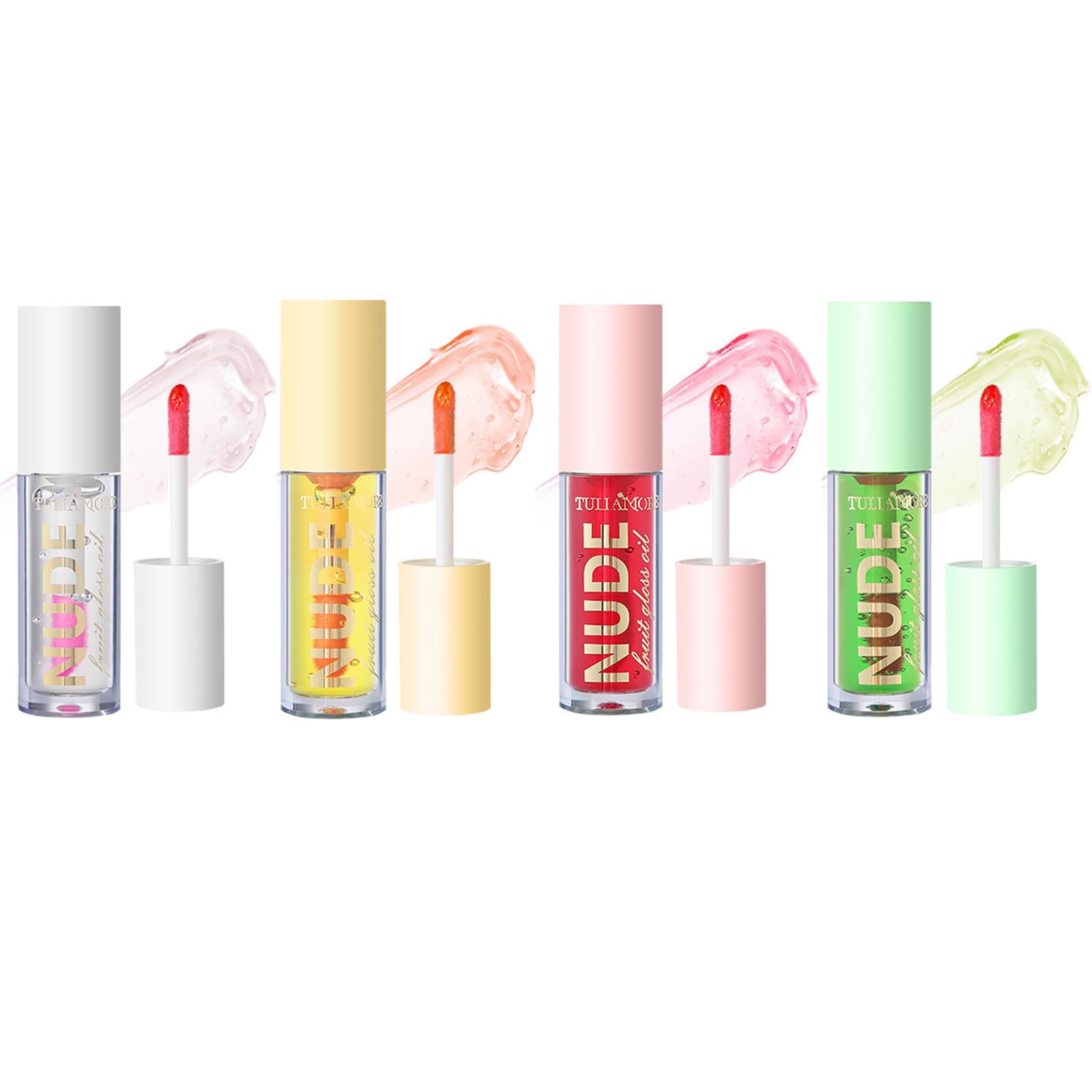 FantasyDay Color Change Plumping Lip Oil Set, Mirror Lip Gloss for Lip Care, Fruit Flavour Natural Hydrating Lip PlumperLip Glow