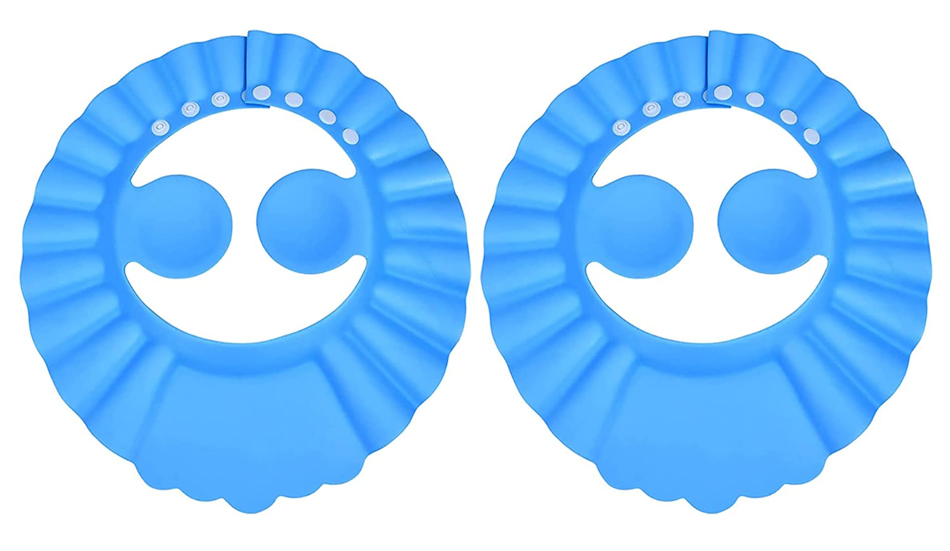 Heart Home Soft Adjustable Visor Hat Safe Shampoo Shower Bathing Protection Bath Cap For Toddler, Baby, Kids, ChildrenPack Of 2