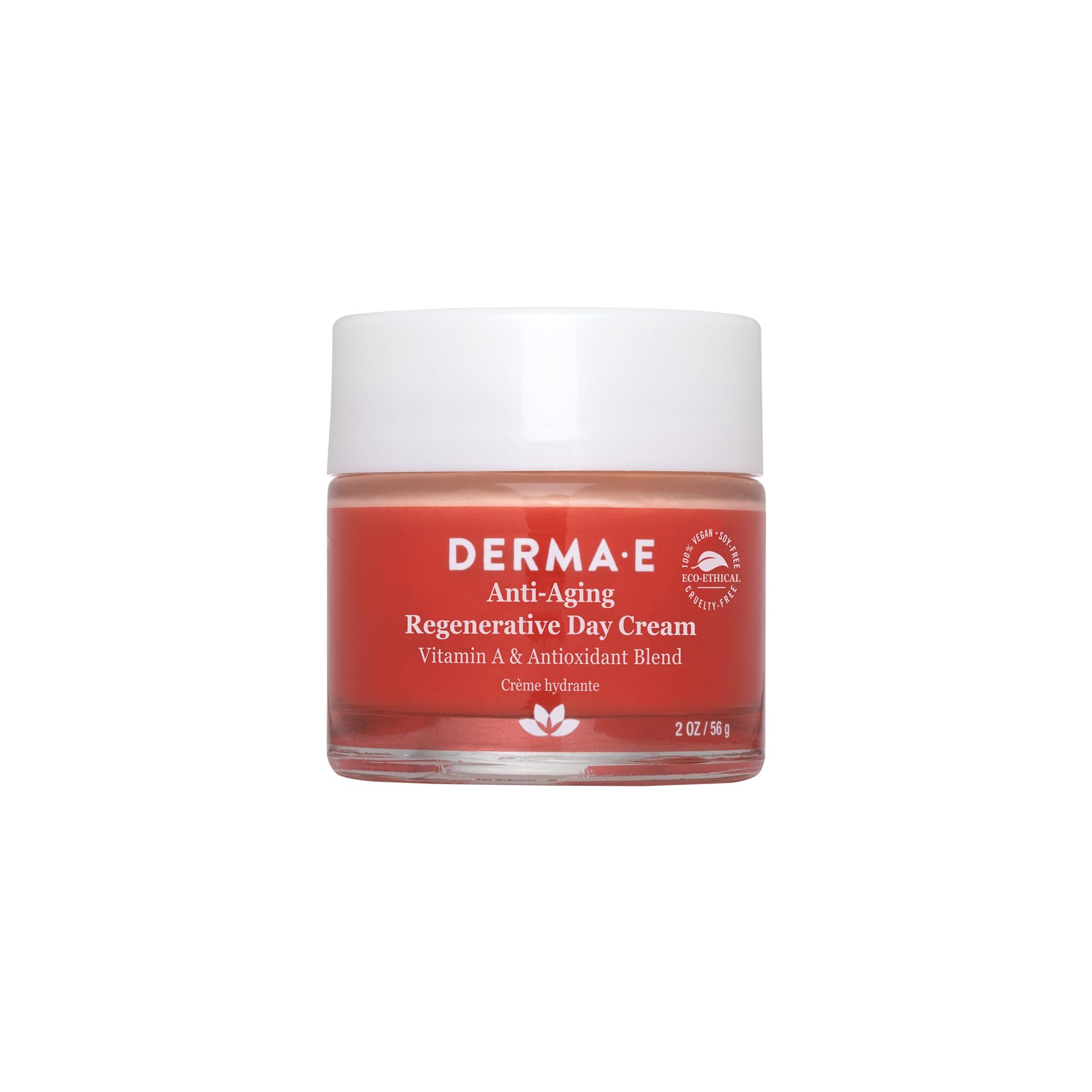 Derma E Anti-Aging Regenerative Day Cream - Astaxanthin Moisturizer for Face - Lightweight Firming Anti-Wrinkle Cream with Laven