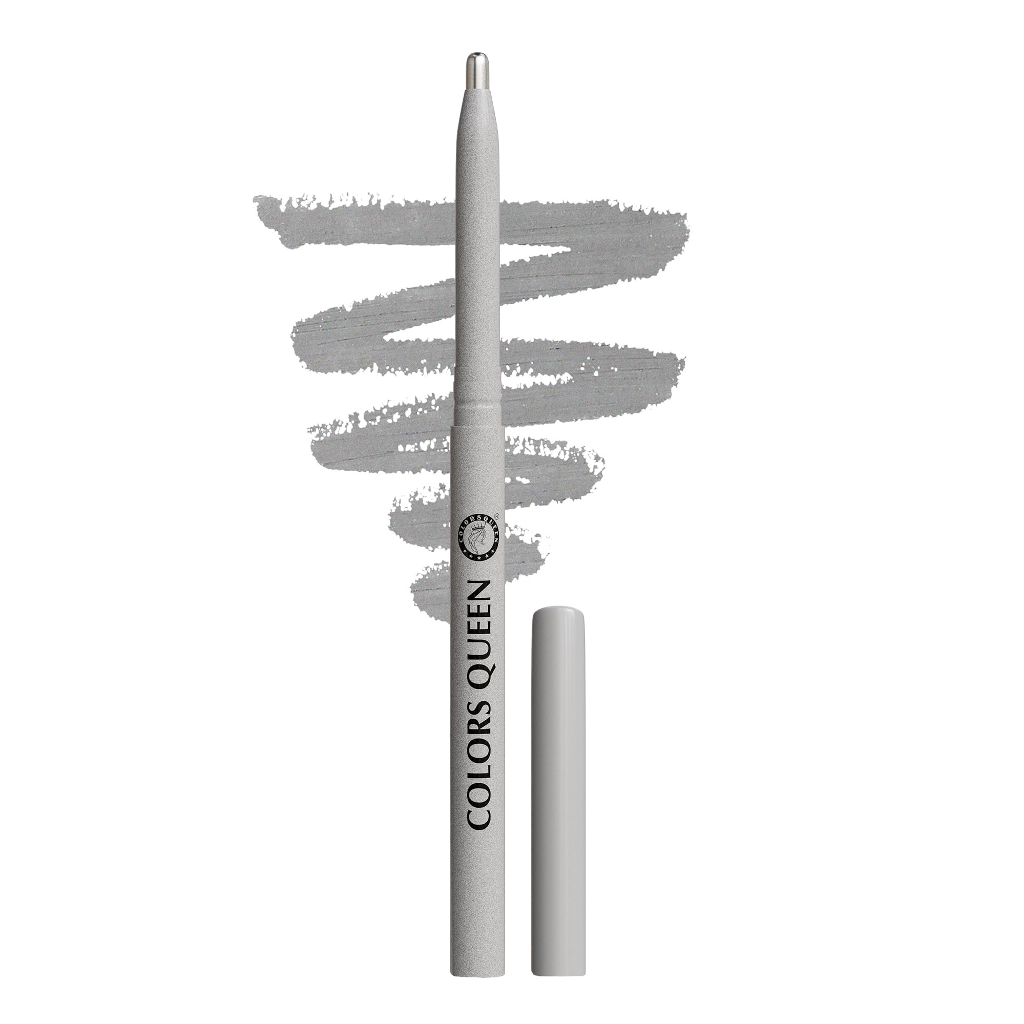 Colors Queen Extreme Color Kajal Pencil - 09 Chrome Silver, 0.4G | Smooth One Stroke Application With Ultra Creamy Texture | 16 