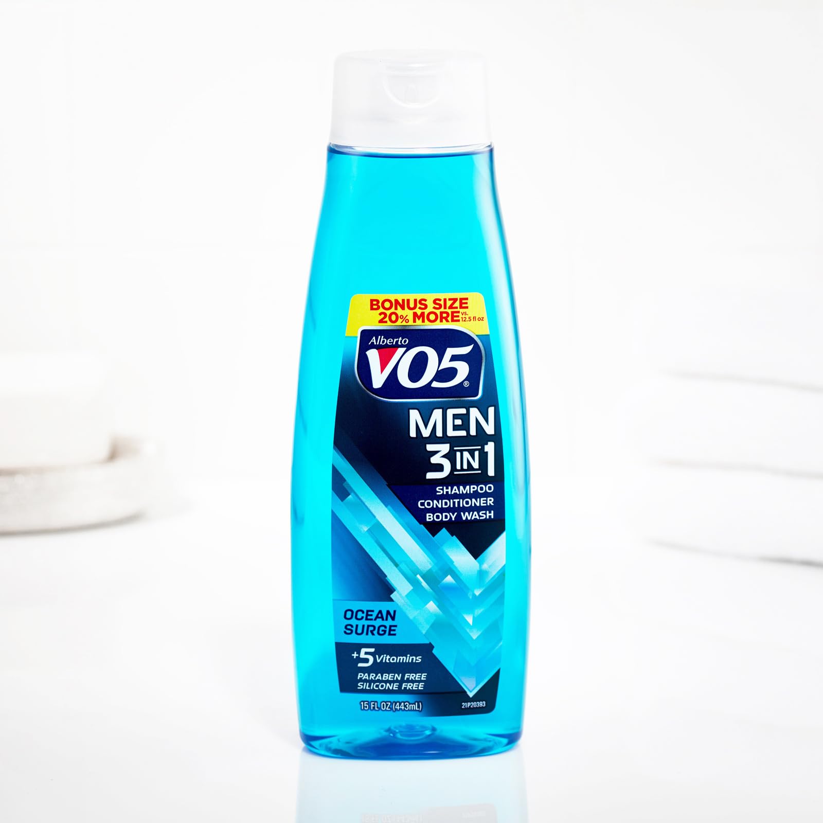 Vo5 Alberto Men 3 In 1 Fresh Ocean Surge - 3 In 1 Shampoo Conditioner And Body Wash - With 5 Oils And 5 Vitamins - Energizing Oc