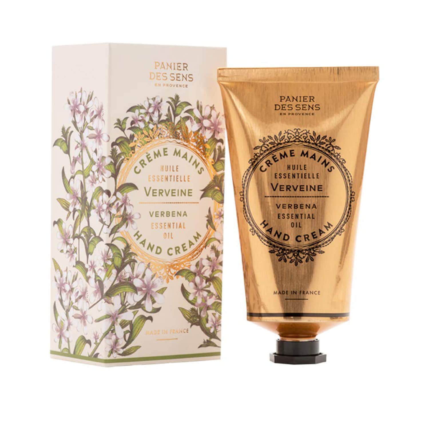 Panier des Sens - Hand Cream for Dry Cracked Hands and Skin - Verbena Hand Lotion, Moisturizer, Mask - With Shea Butter and Oliv