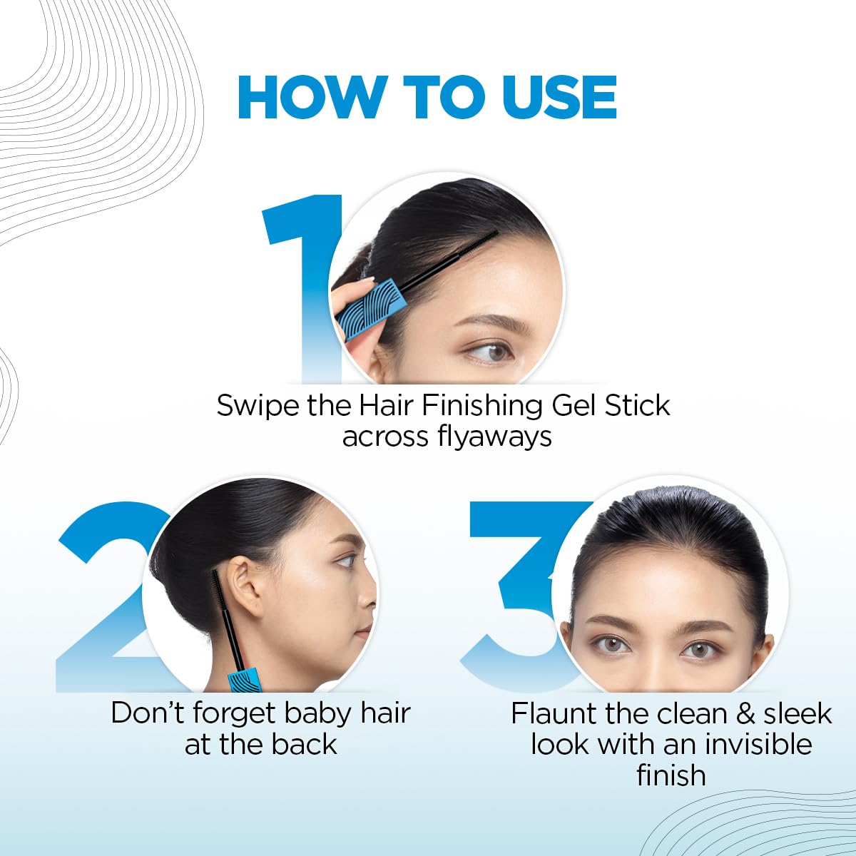 BBLUNT Hair Finishing Gel Stick for Sleek & Clean Hairdo | Tames Frizz & Flyaways | Lightweight & Non-Sticky | Leaves No Residue