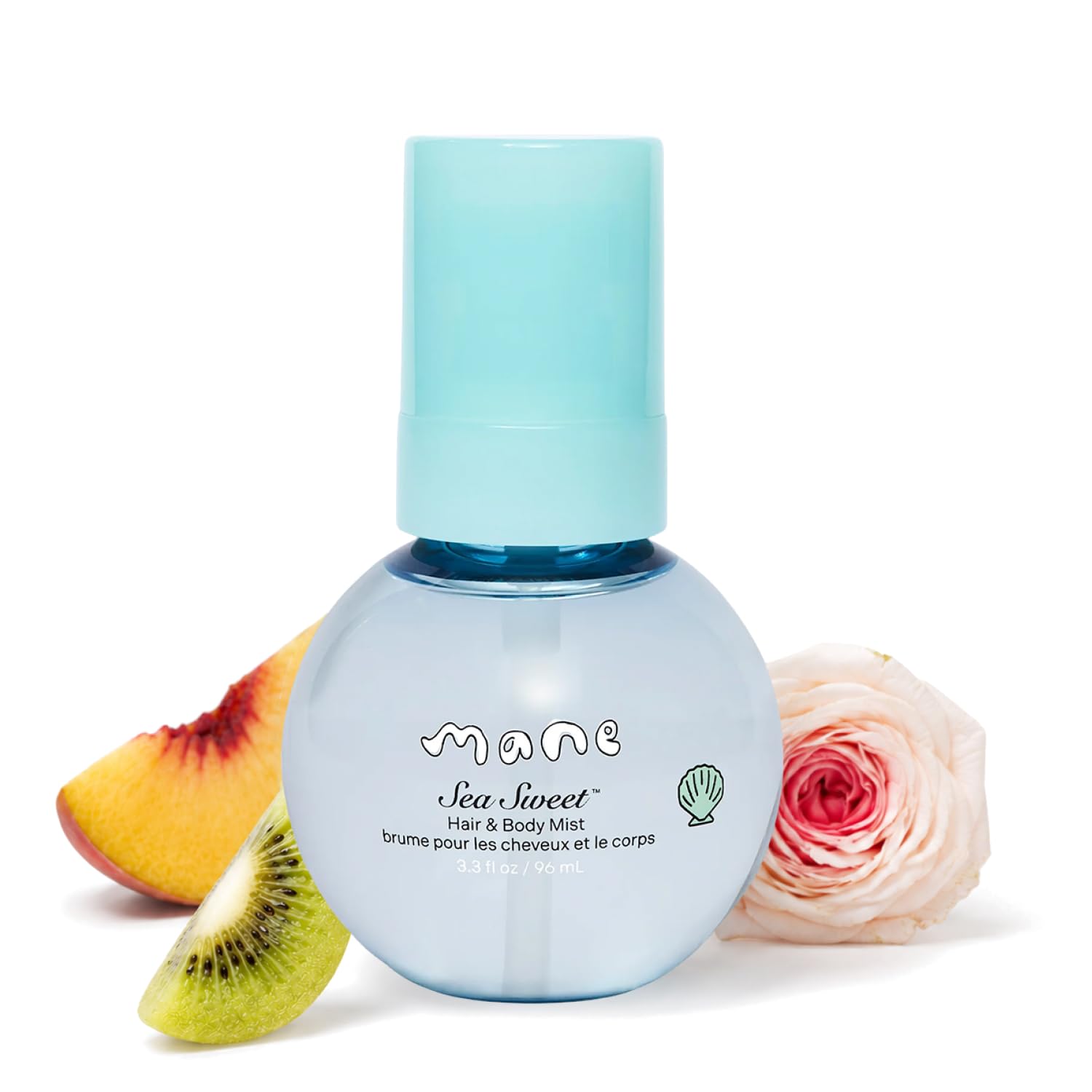 Mane Fruity Fresh Hair and Body Mist  Refreshing Green Apple, Melon, Rose & Musk Body Spray & Hair Perfume  Hydrating & NonSt