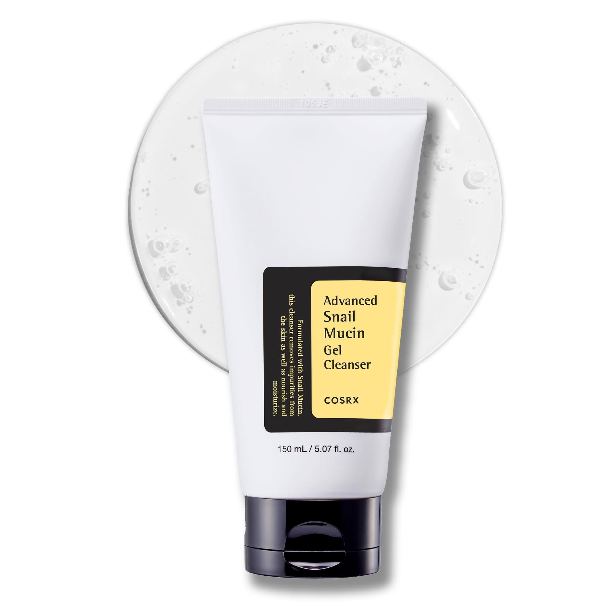 Cosrx Advanced Snail Mucin Gel Cleanser, 5.07 Fl Oz / 150 Ml, Rich Daily Deep Cleansing Gel For Dry & Sensitive Skin, Korean Ski