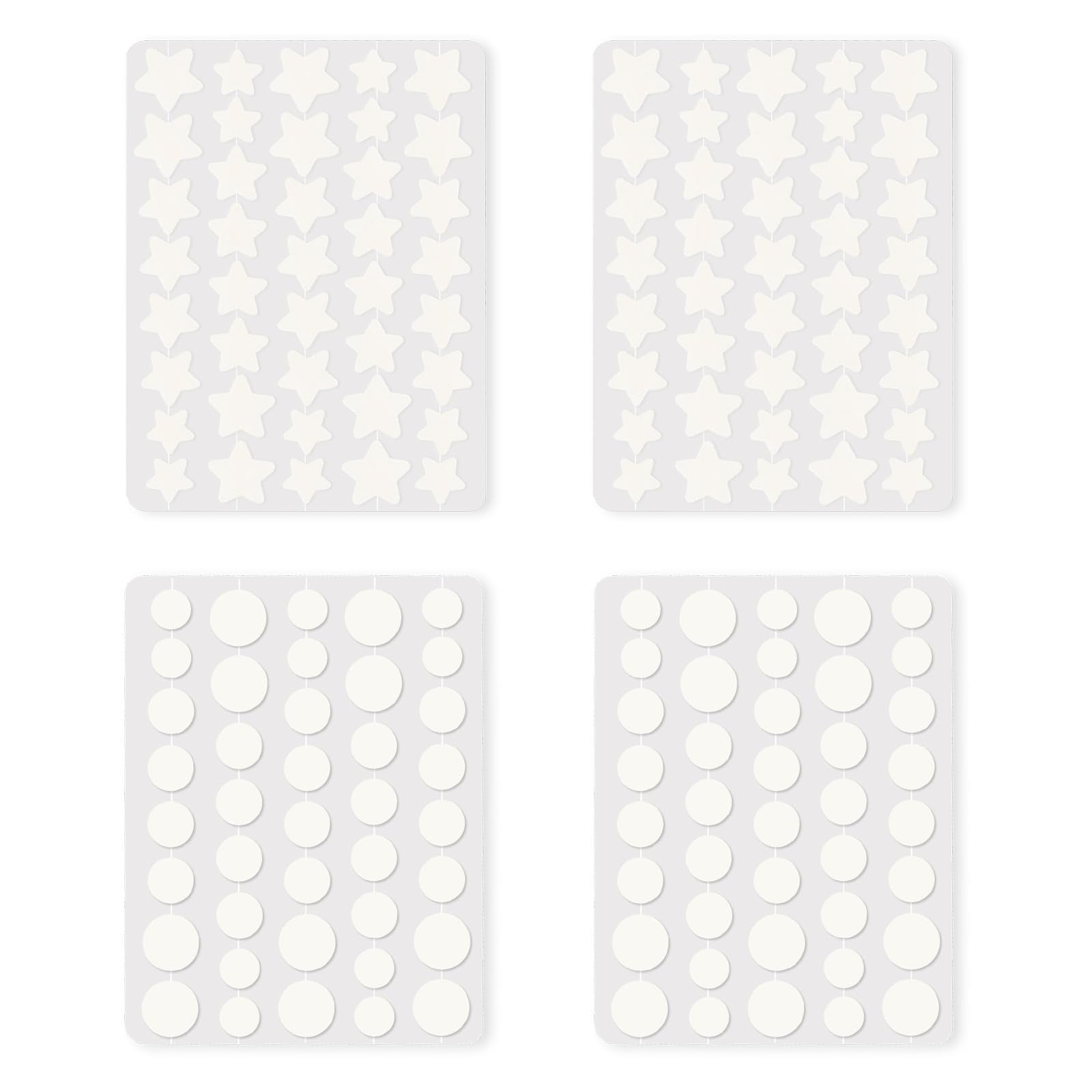 LuckyOpt 160Pcs Pimple Patches, Starshaped Hydrocolloid Spot Patches, Colorful Acne Patch to Cover Absorb Invisible Blemish and